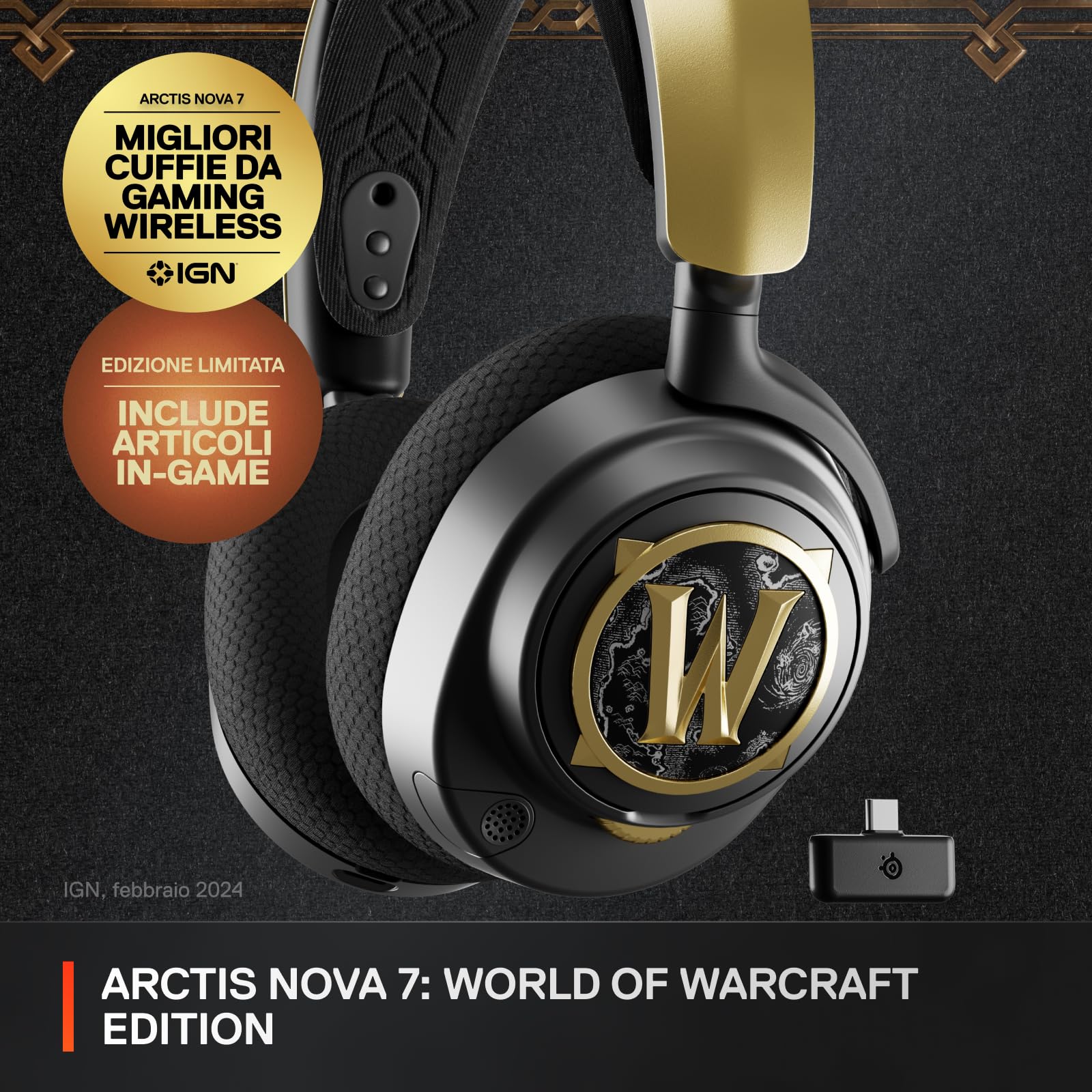 SteelSeries Arctis Nova 7 cuffie WoW Edition 38h wireless