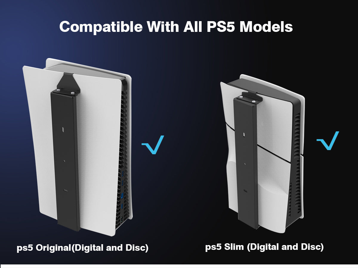 Monzlteck PS5/PS4 Mount staffa parete PS5 Slim acciaio