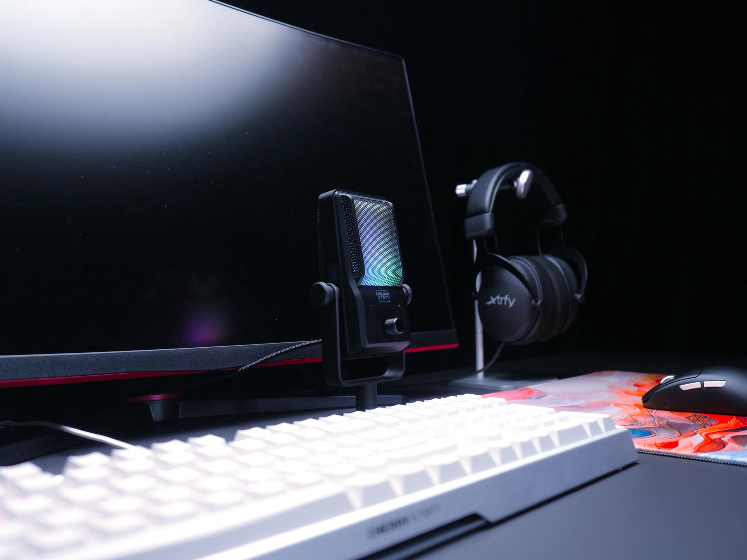 CHERRY XTRFY Ngale R Microfono USB Nero Cardioide RGB