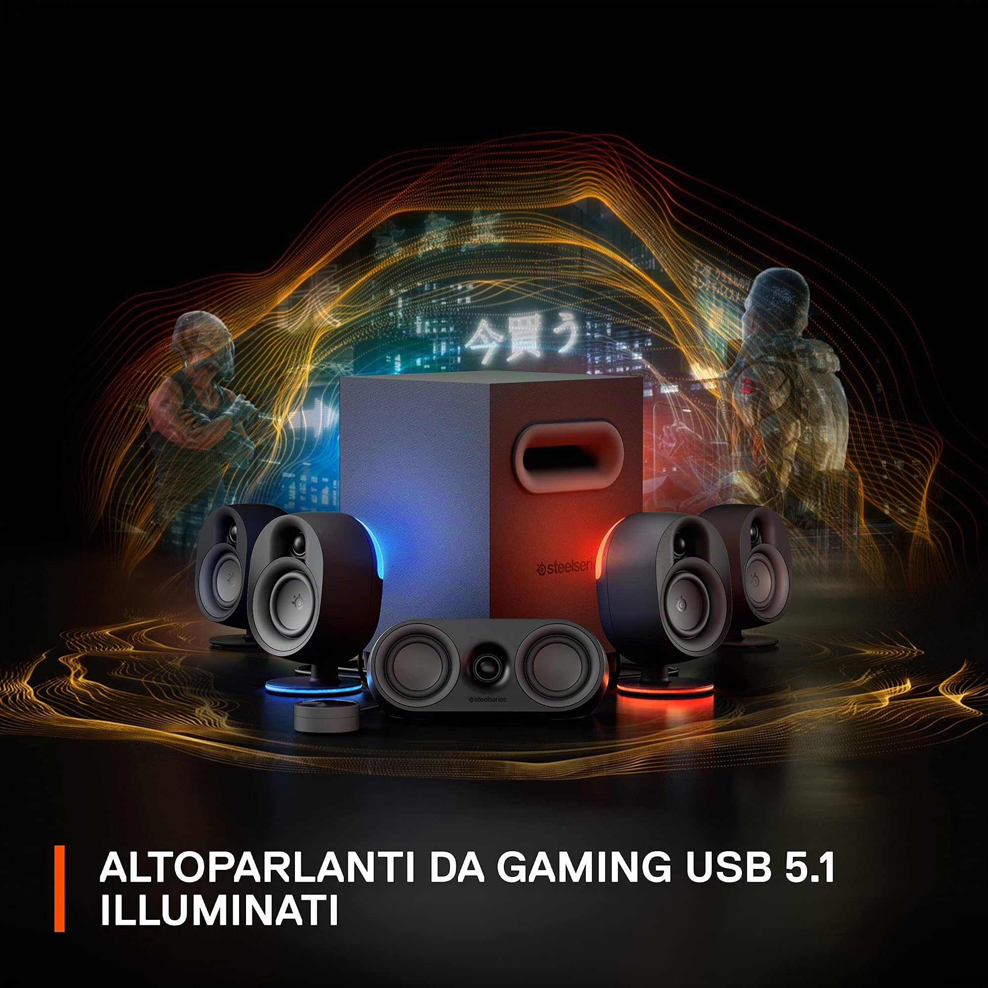 SteelSeries Arena 9 altoparlanti 5.1 RGB subwoofer USB