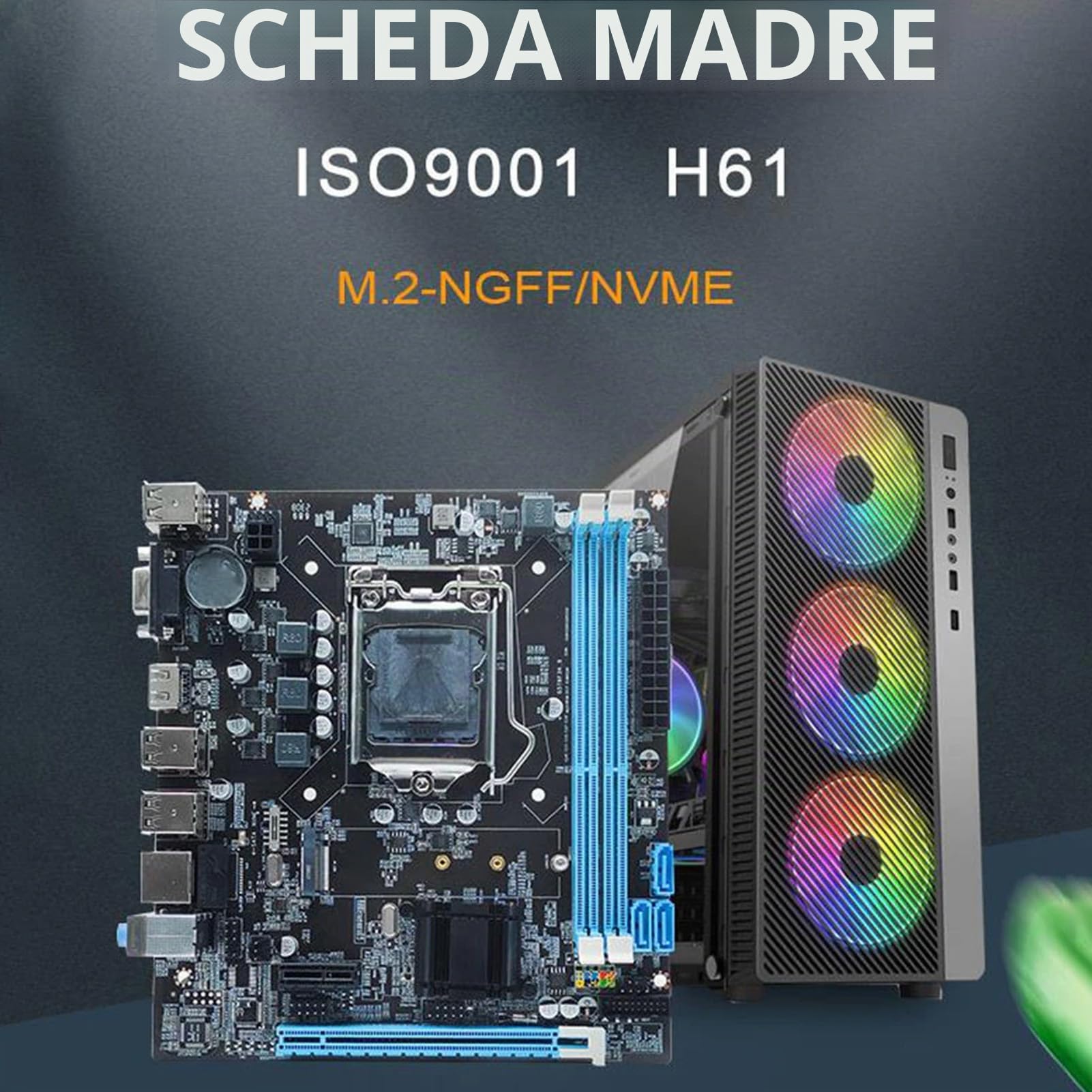 GOWENIC H61 LGA 1155 Scheda Madre ATX DDR3 HDMI VGA