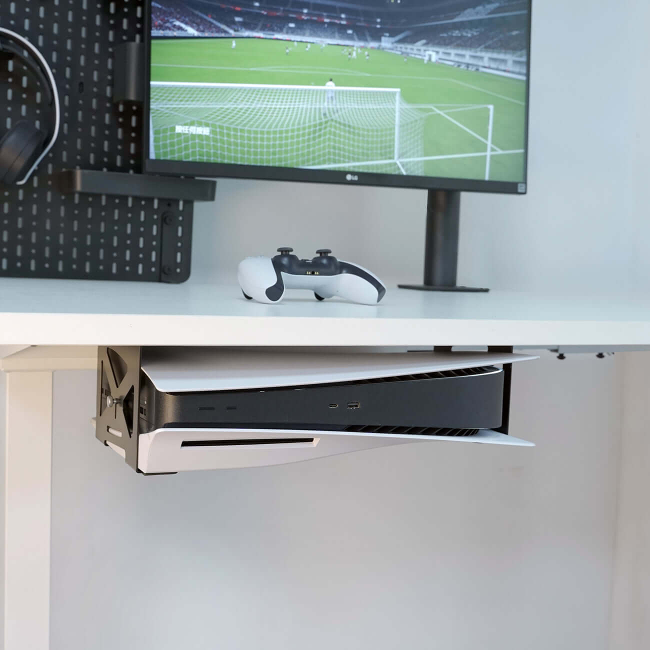 Monzlteck PS5 Mount supporto sotto scrivania PS5 Slim metallo