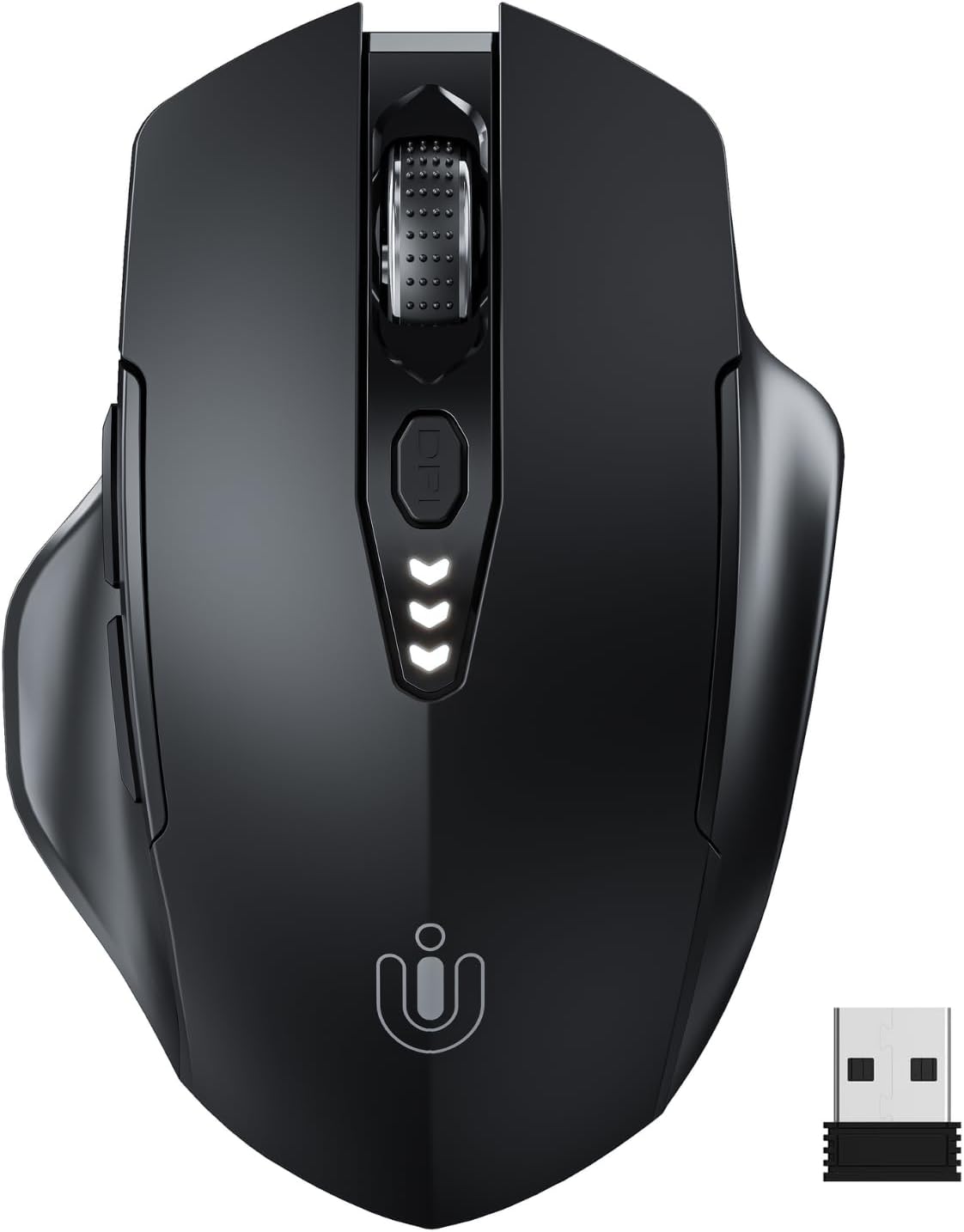 Uineer 2.4G Mouse Wireless Nero Opaco 2400 DPI USB