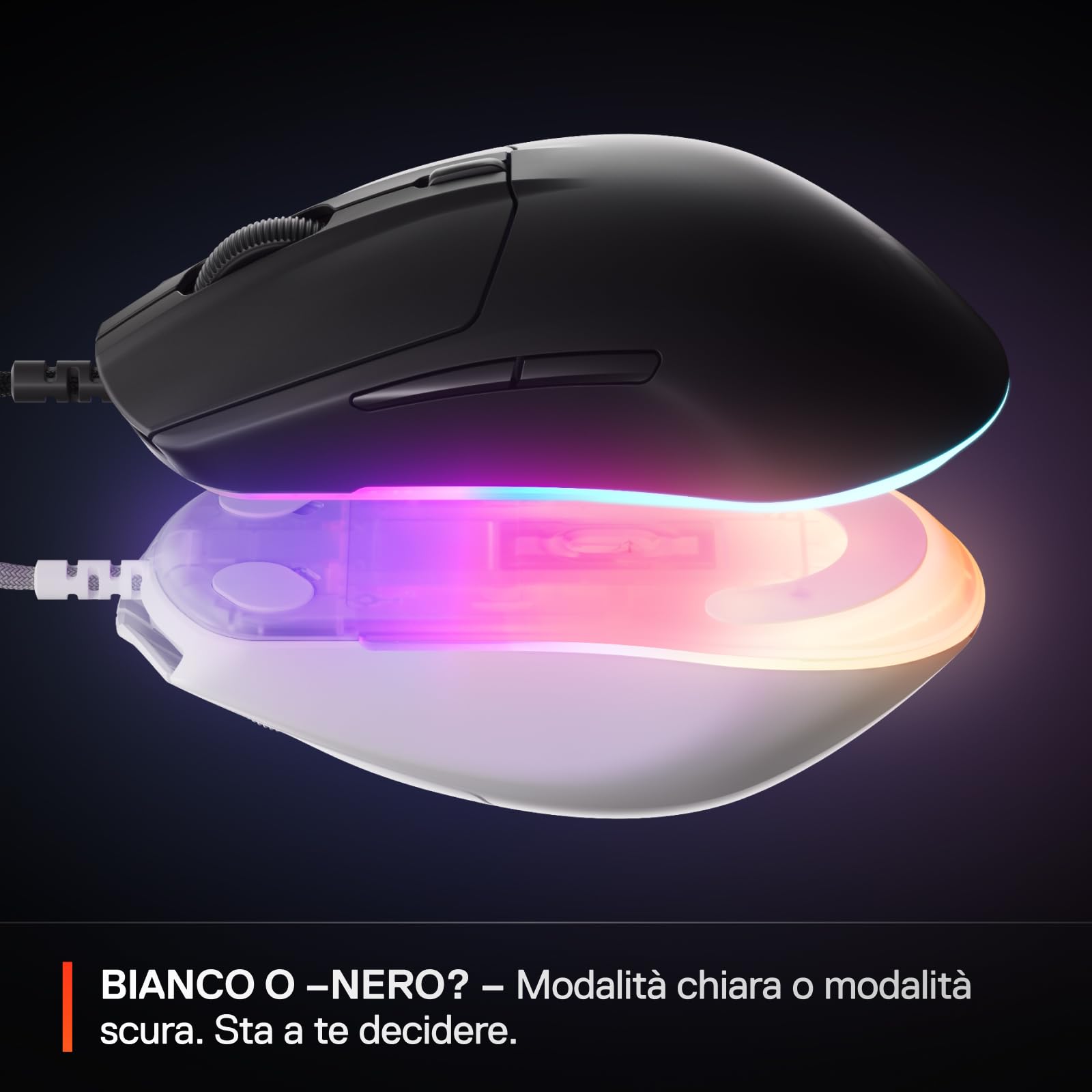 SteelSeries Rival 3 Gen 2 mouse cablato Nero 8500 DPI RGB