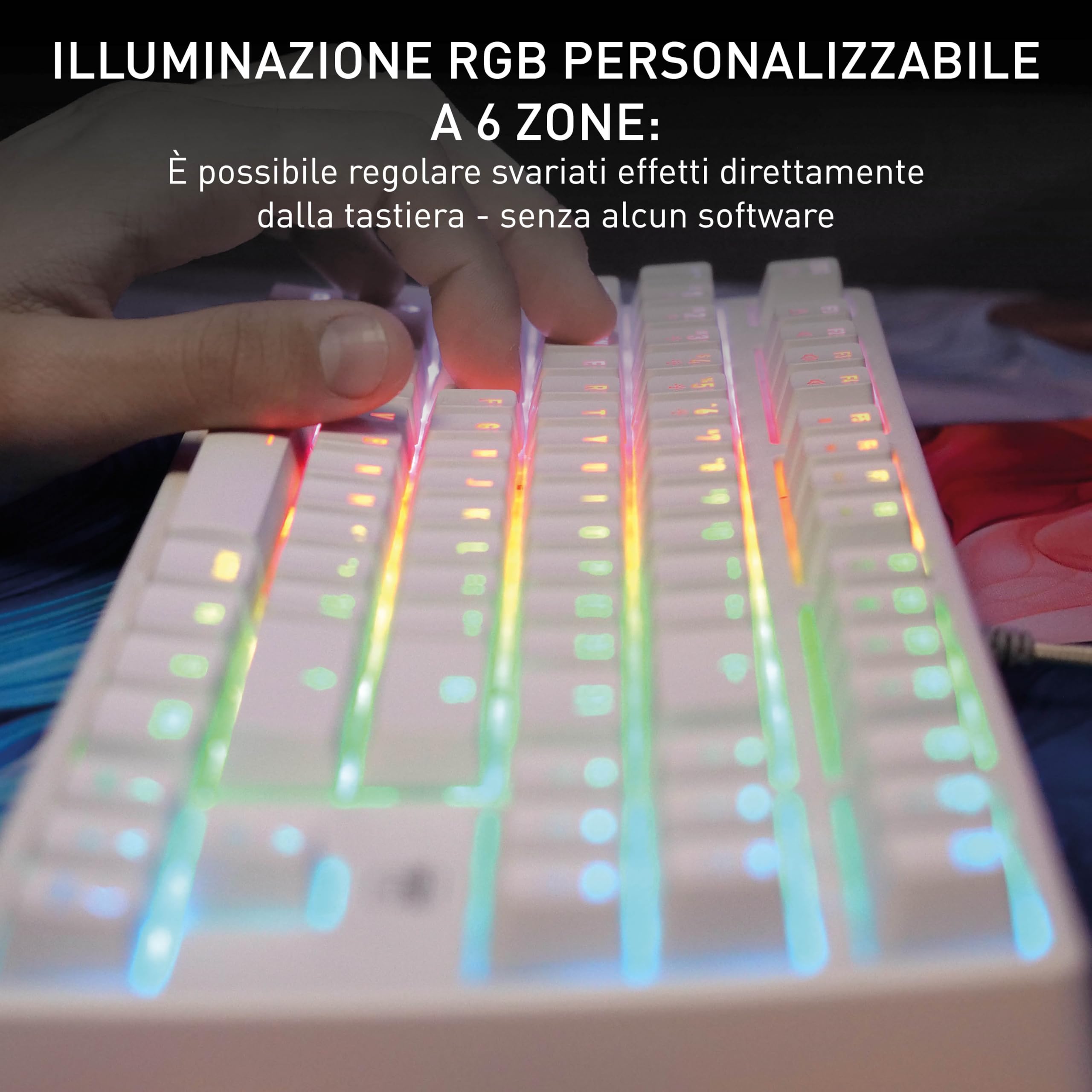 Cherry Xtrfy K4V2 TKL tastiera meccanica bianca AZERTY MX Red