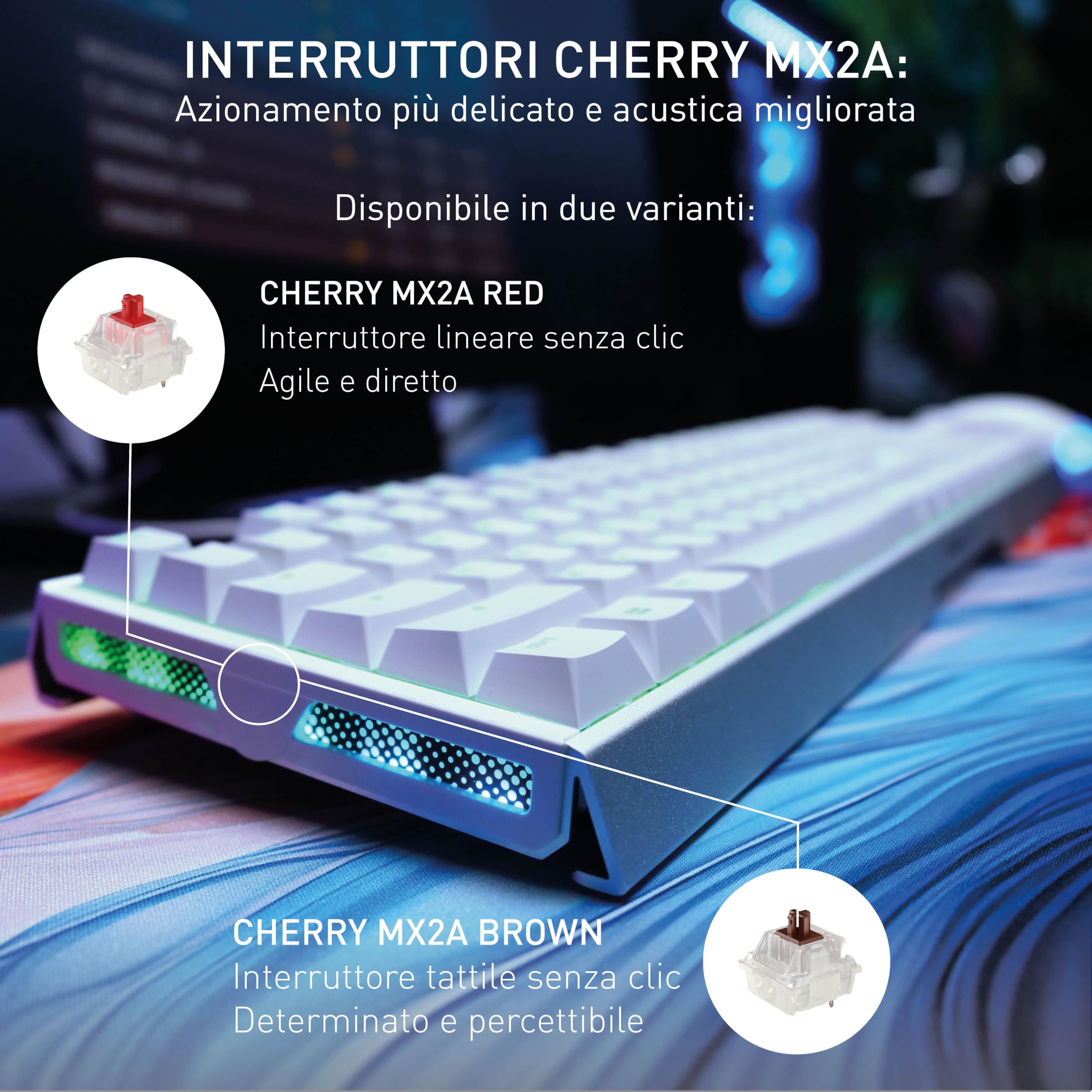 Xtrfy MX 3.1 Tastiera Meccanica Gaming Bianca MX2A Red QWERTZ