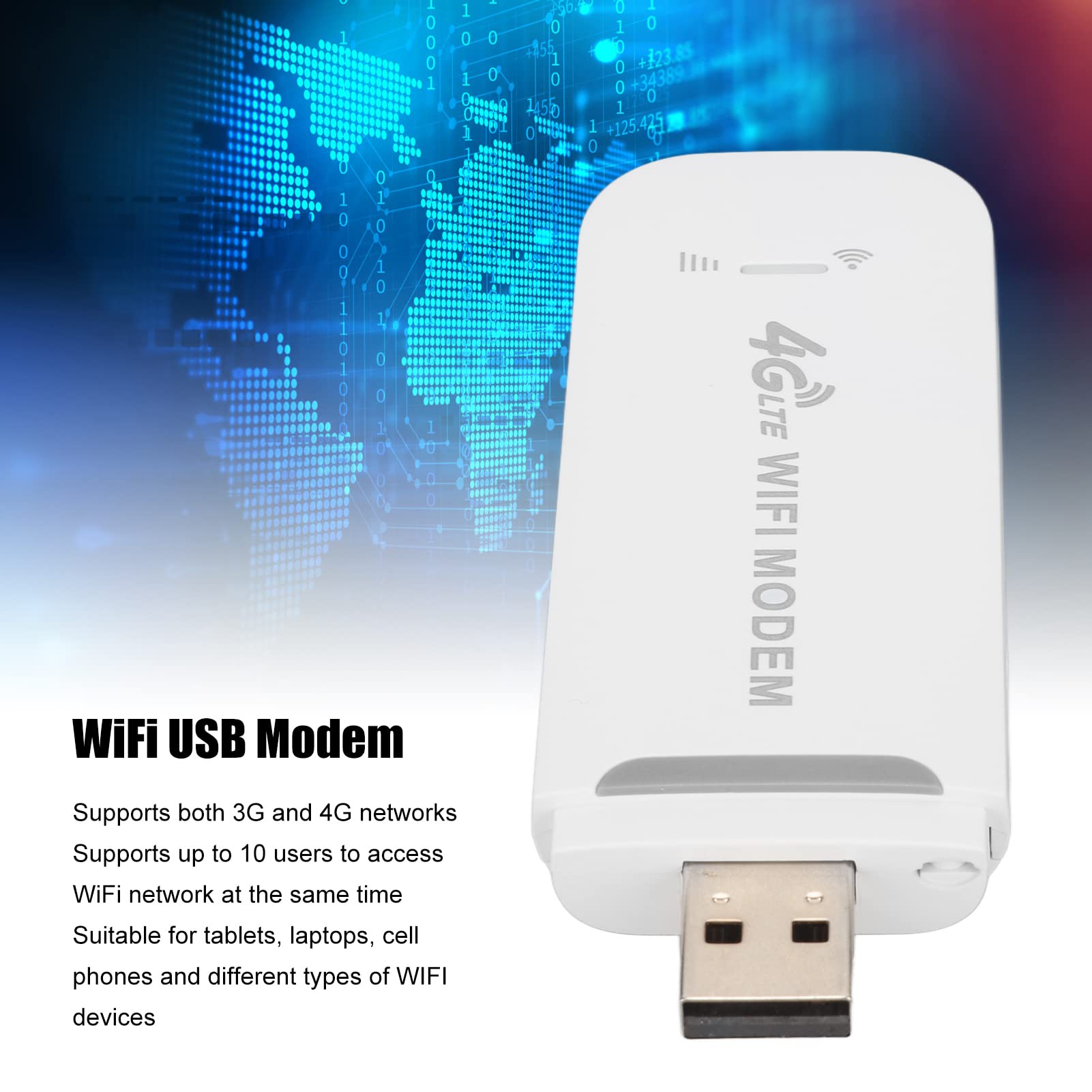 GOWENIC Adattatore WiFi USB 4G LTE 150 Mbps Bianco