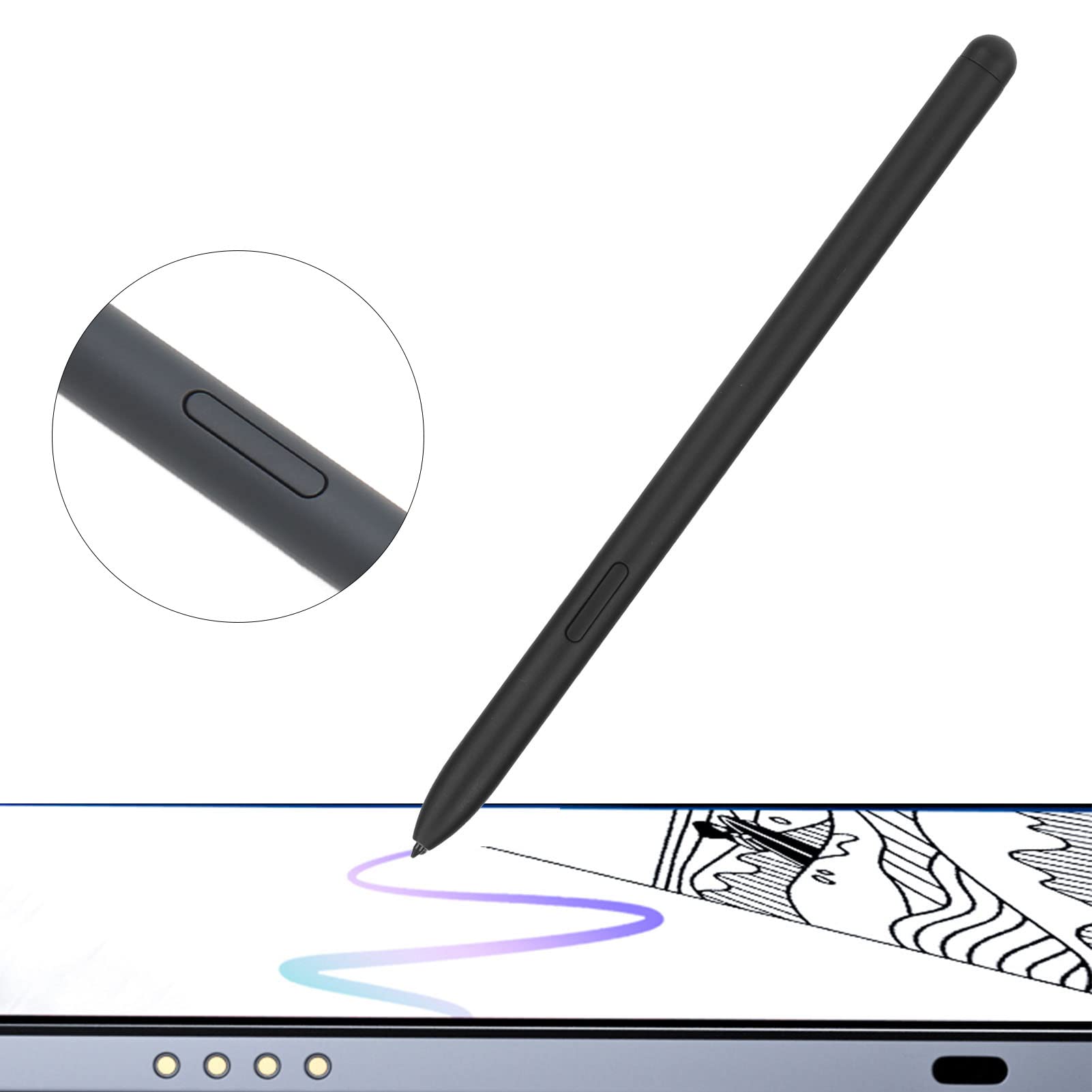 GOWENIC Tab S6 Lite Stilo Penna Nero +5 Punte