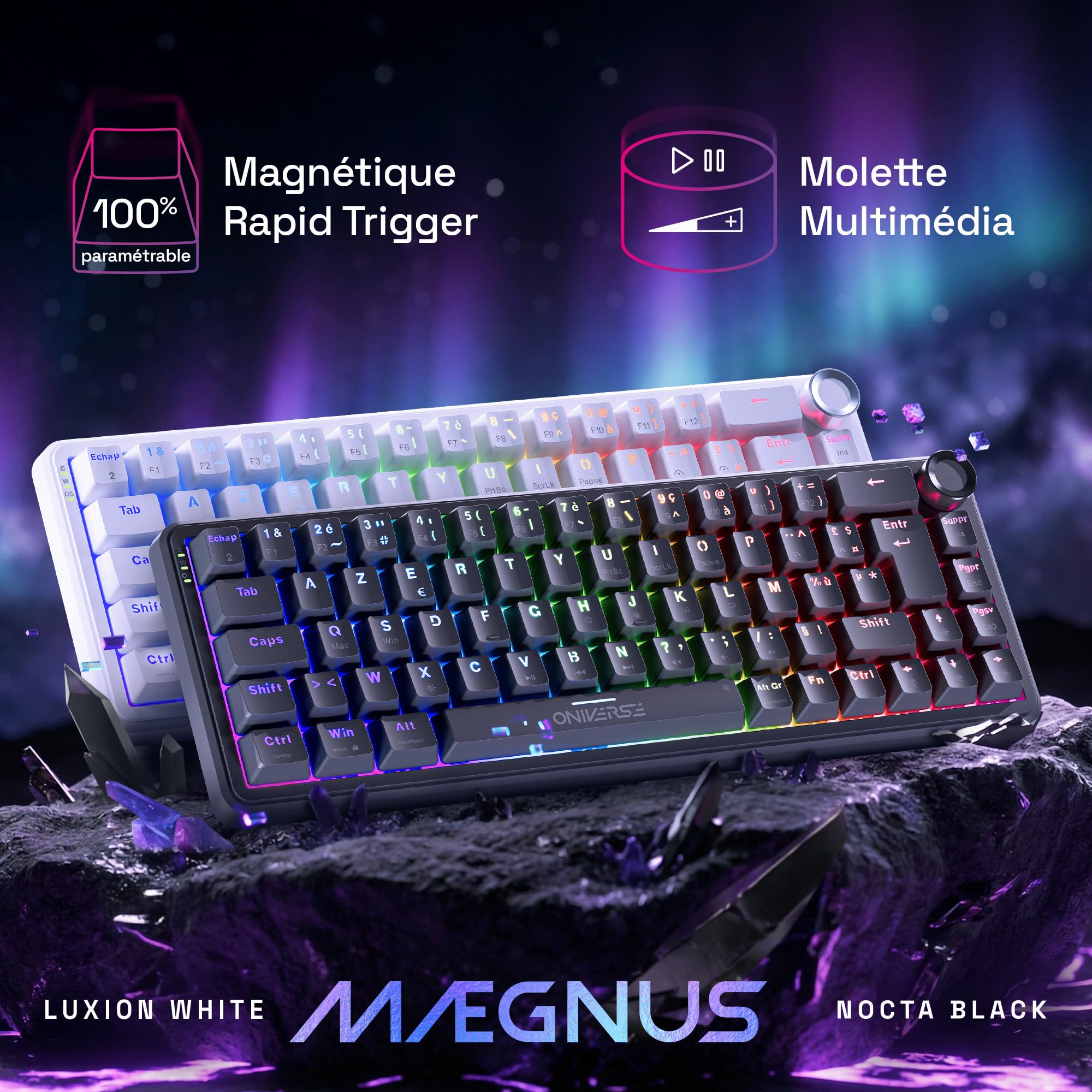 Oniverse Maegnus tastiera gaming 65% Hall Effect AZERTY