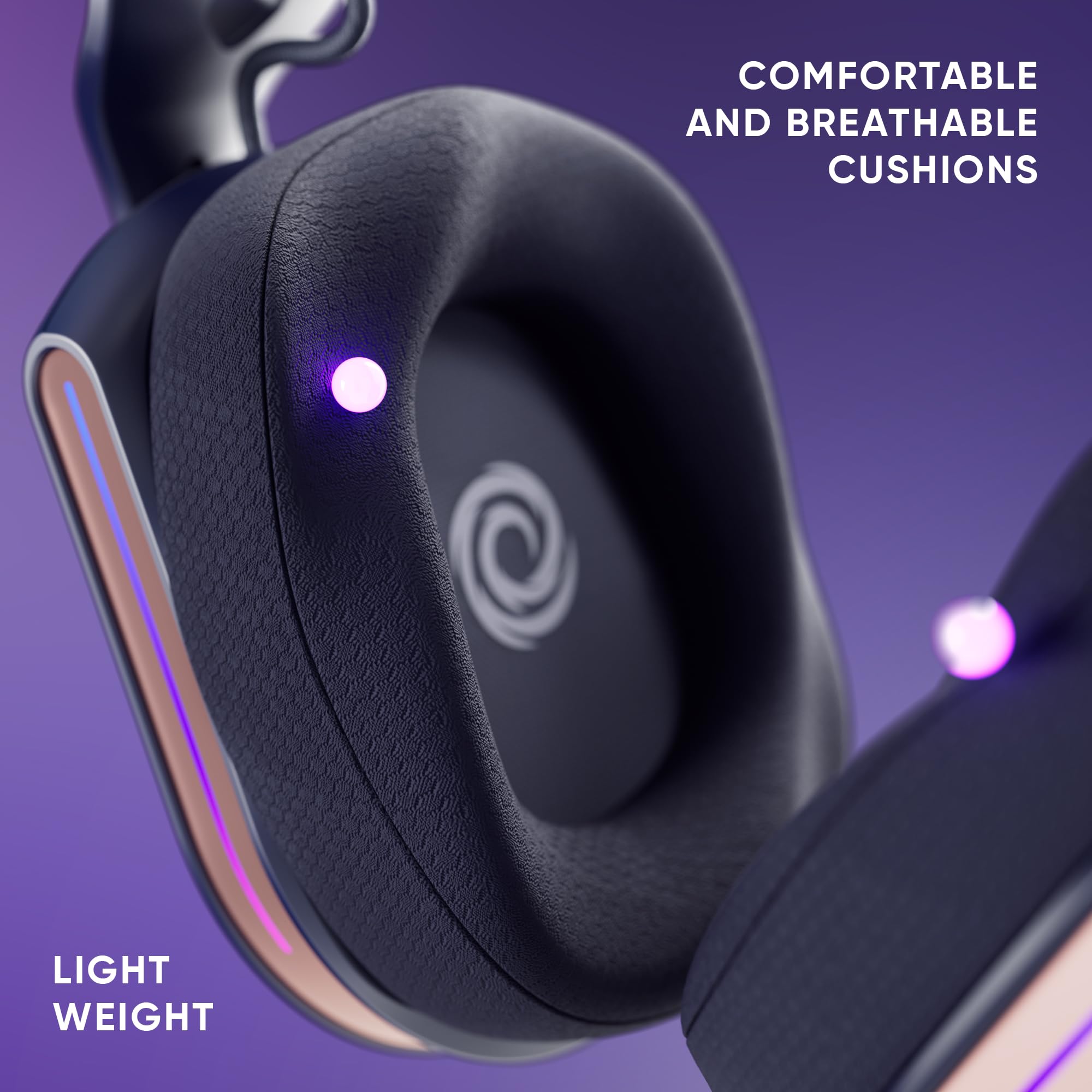 Oniverse Polaris cuffie gaming wireless 7.1 LED 33h