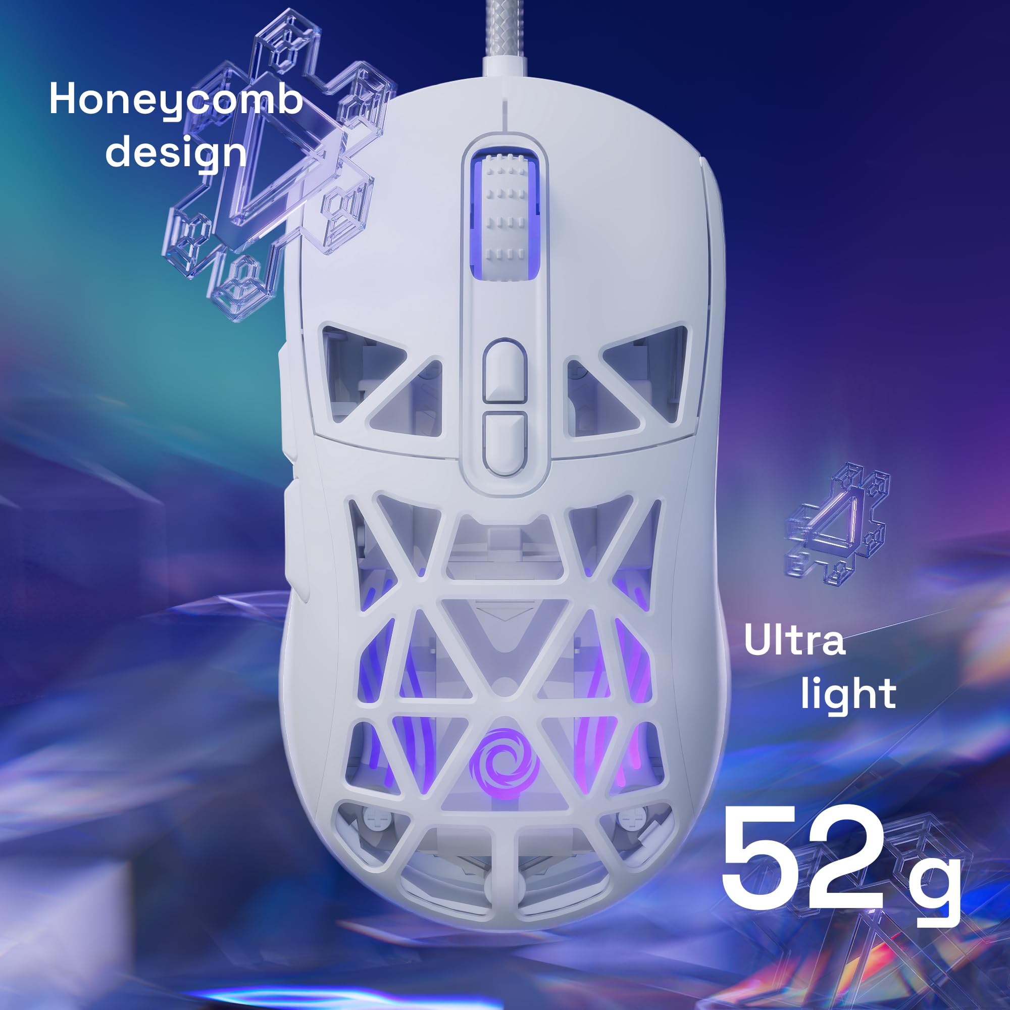 Oniverse Kryo Mouse Gaming Cablato 12800 DPI 52 g