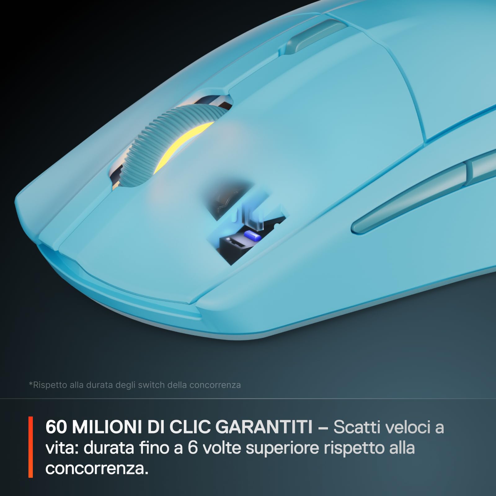 SteelSeries Rival 3 Wireless Gen 2 mouse gaming Aqua 18000 DPI