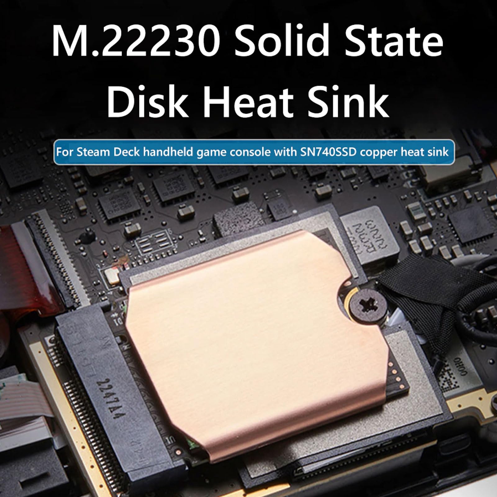 GOWENIC Dissipatore SSD M.2 2230 Rame per Steam Deck Kit