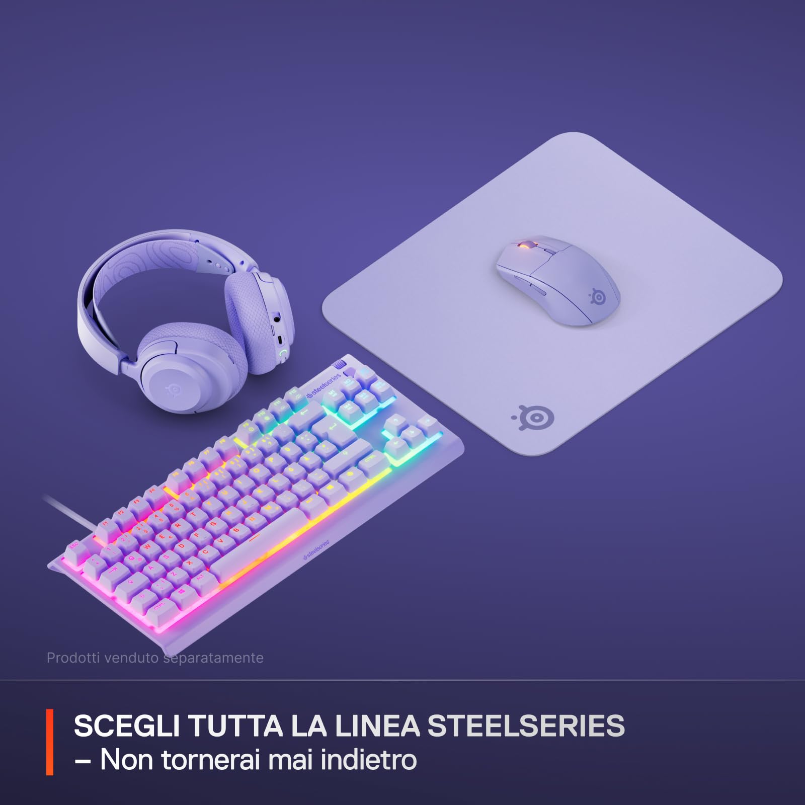SteelSeries QcK Medium Tappetino gaming lavender 320x270 mm