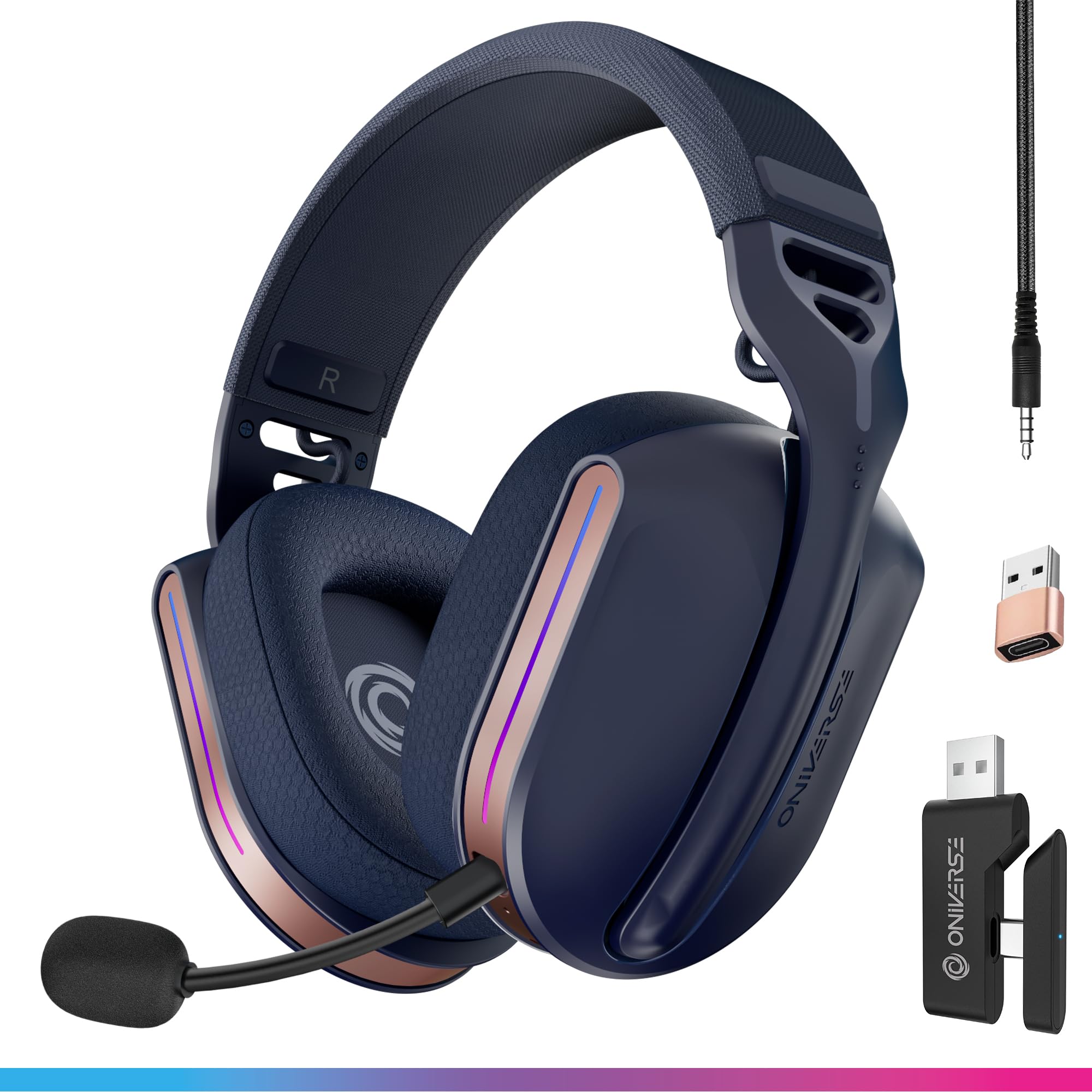 Oniverse Polaris cuffie gaming wireless 7.1 LED 33h