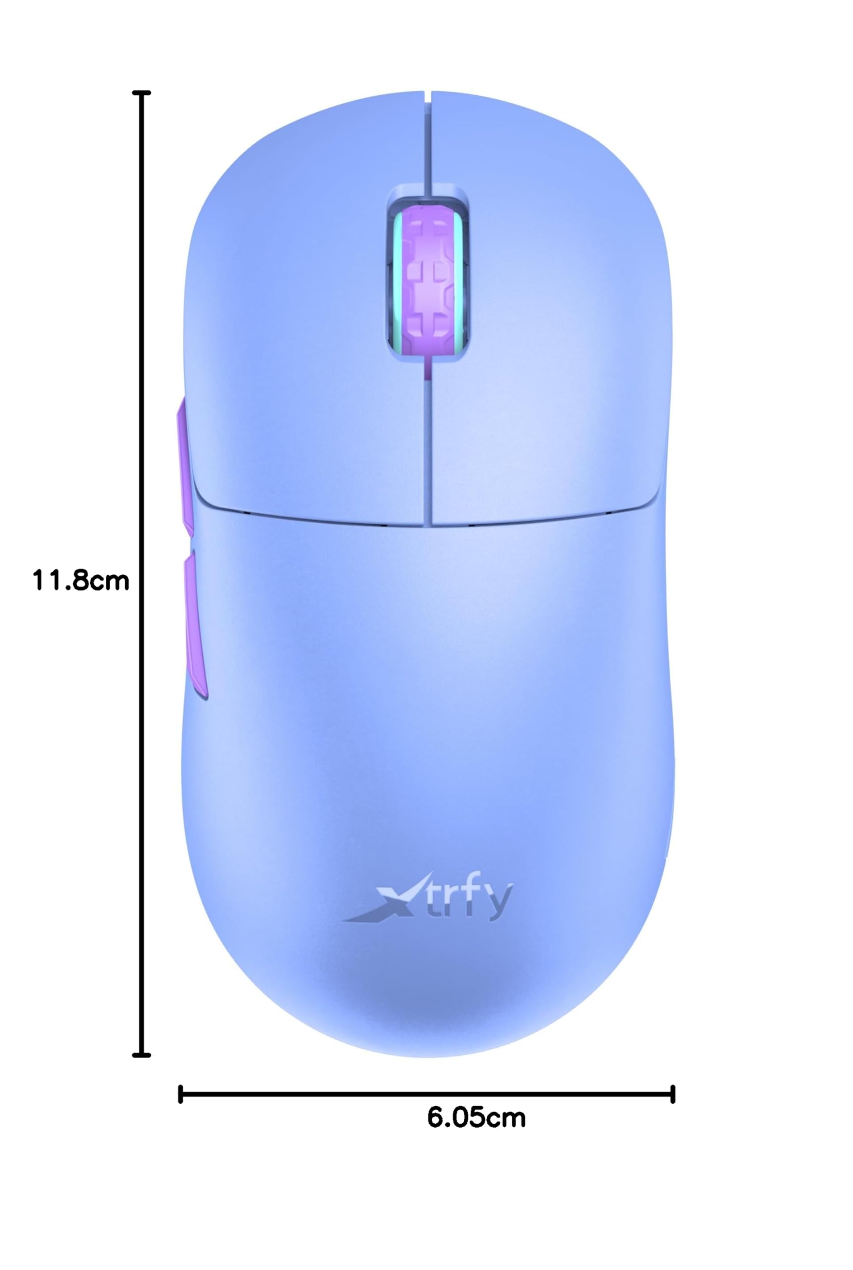 Xtrfy M8 Wireless mouse gaming 55g frosty purple