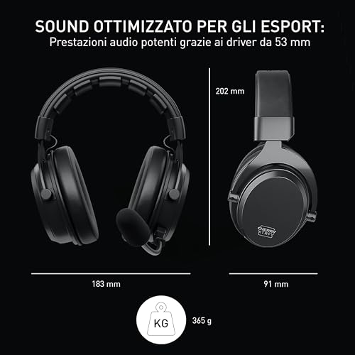 Xtrfy H3 Wireless Cuffie Gaming Nere Bluetooth 100 Ore