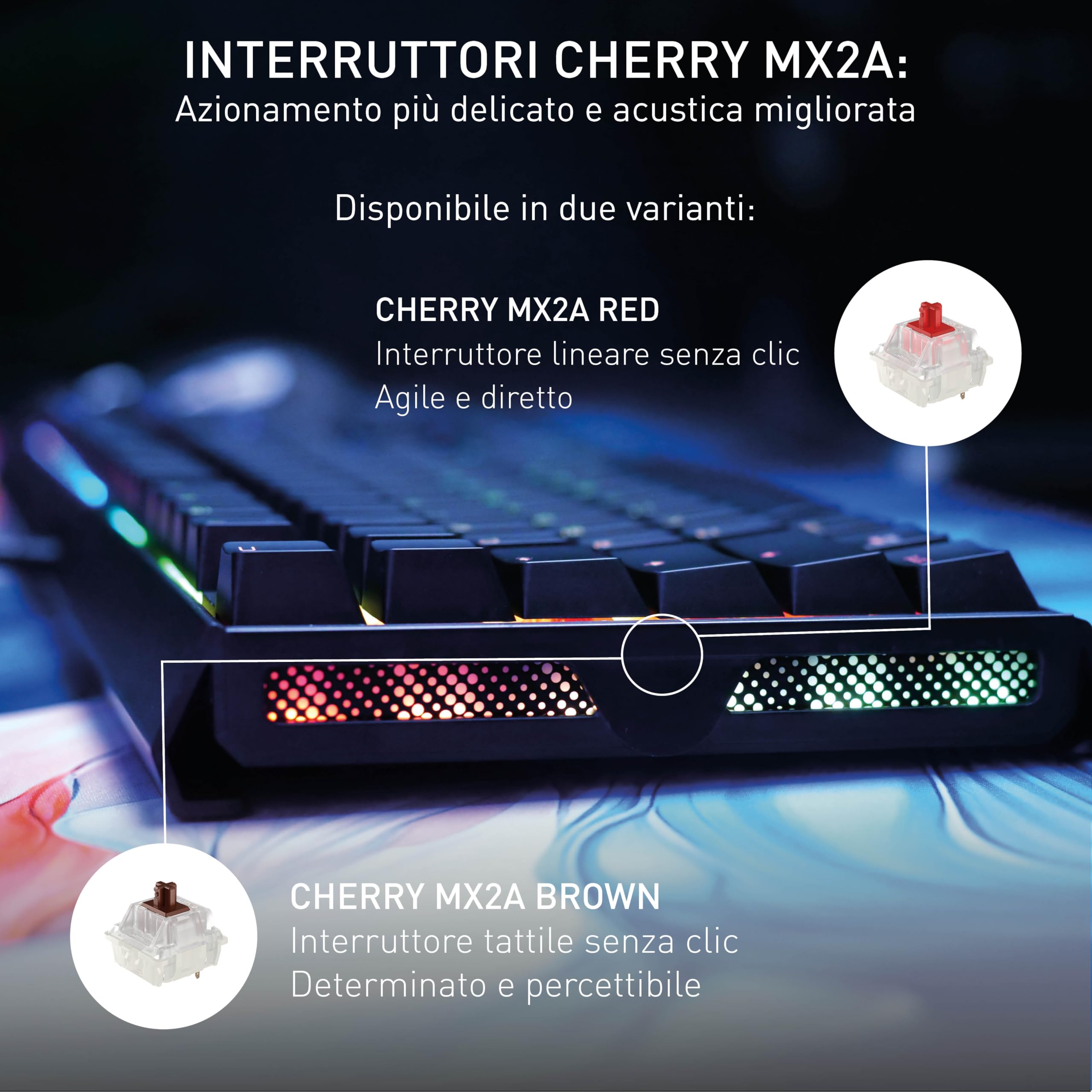 CHERRY XTRFY MX 3.1 Tastiera gaming meccanica AZERTY RGB Red nera