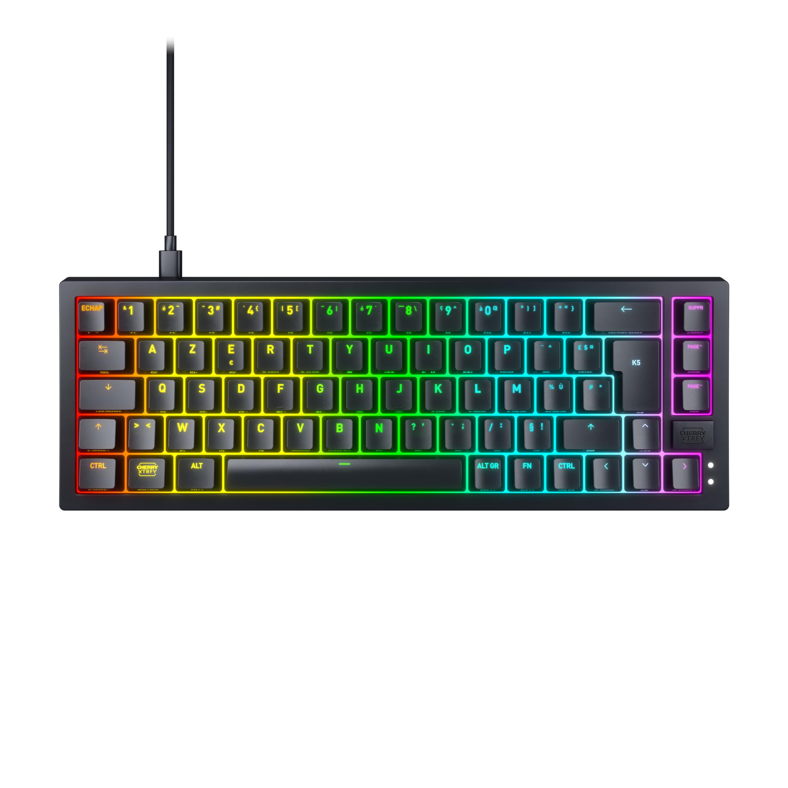 CHERRY XTRFY K5V2 Tastiera Meccanica 65% AZERTY MX2A Red