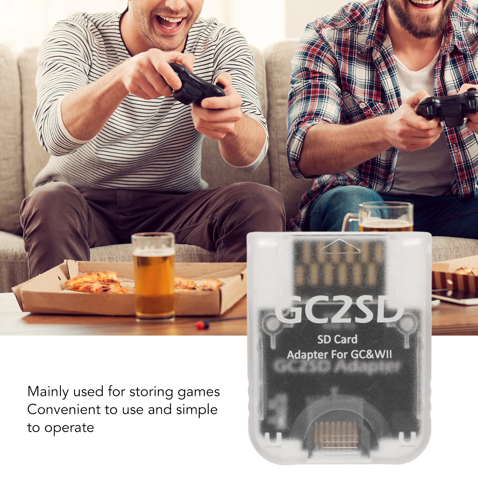 GOWENIC GC2SD Adattatore microSD GameCube trasparente 512GB