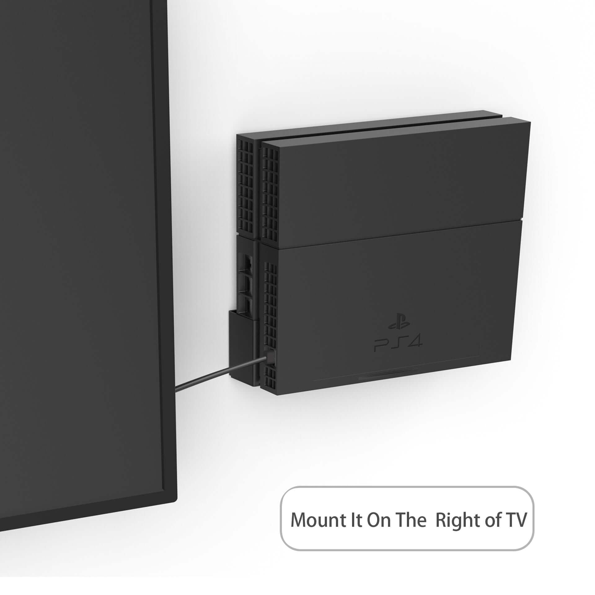 Monzlteck PS5/PS4 Mount Supporto Muro PS4 Originale Nero