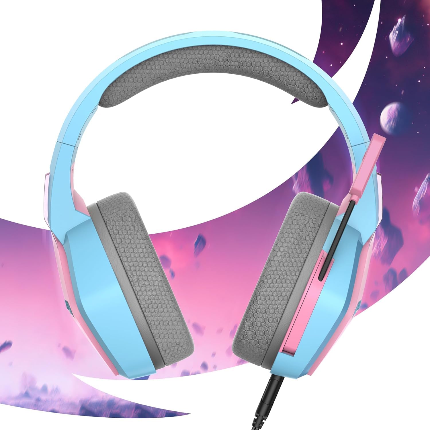 Oniverse Nebula Headset Gaming Rosa con Microfono Jack 50mm