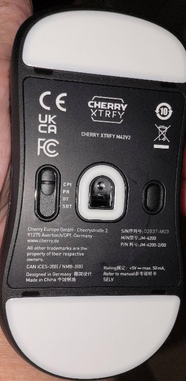 CHERRY XTRFY M42V2 Mouse gaming con filo nero 45 g USB-A