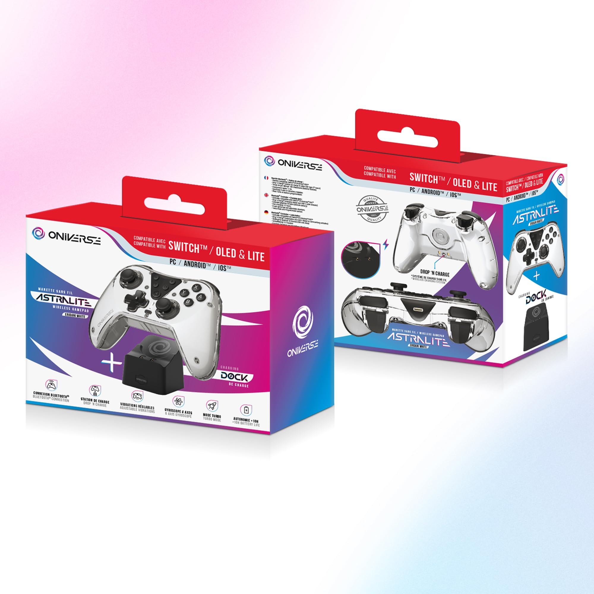 Oniverse Astralite controller wireless Switch PC bianco