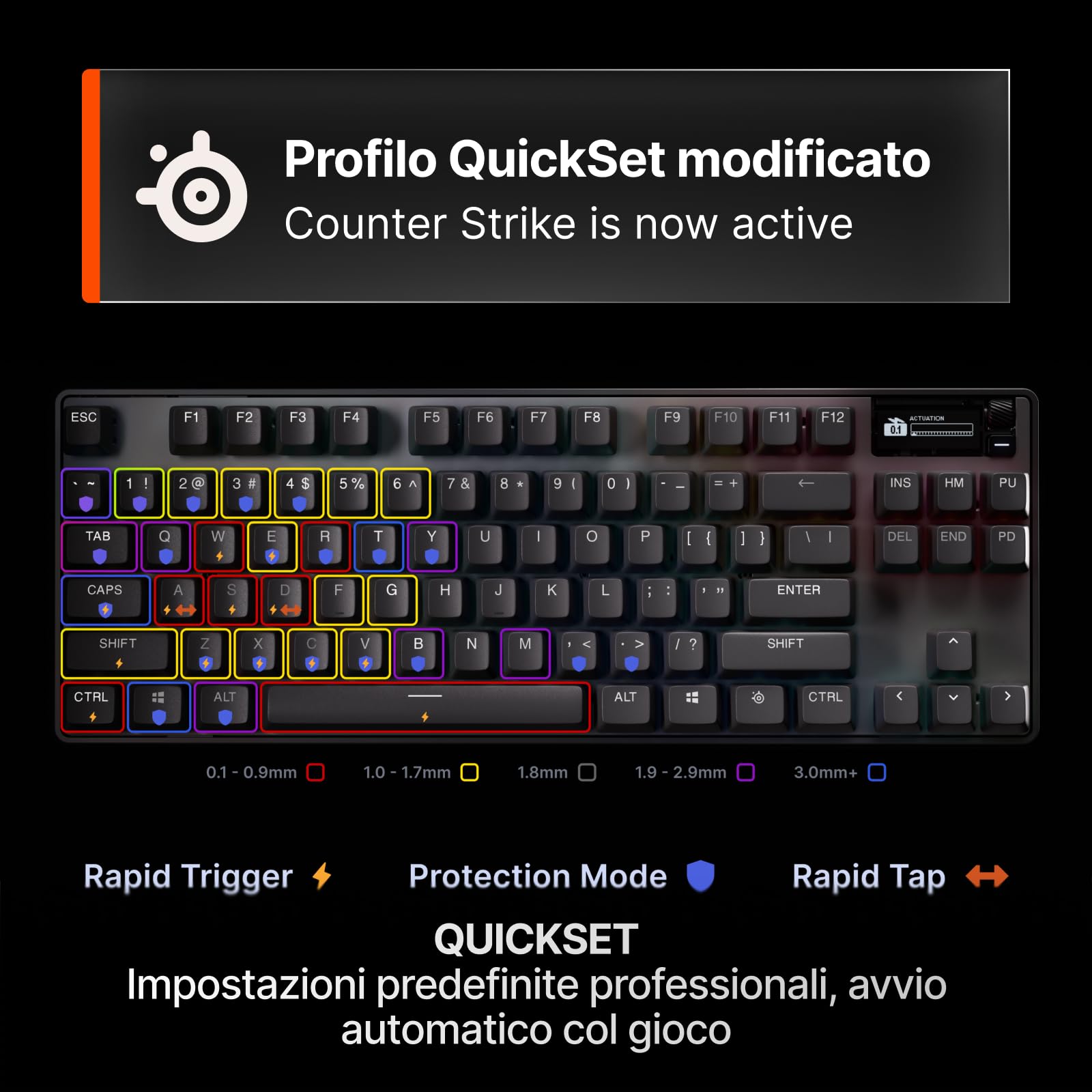 SteelSeries Apex Pro TKL Gen 3 tastiera gaming nera US QWERTY
