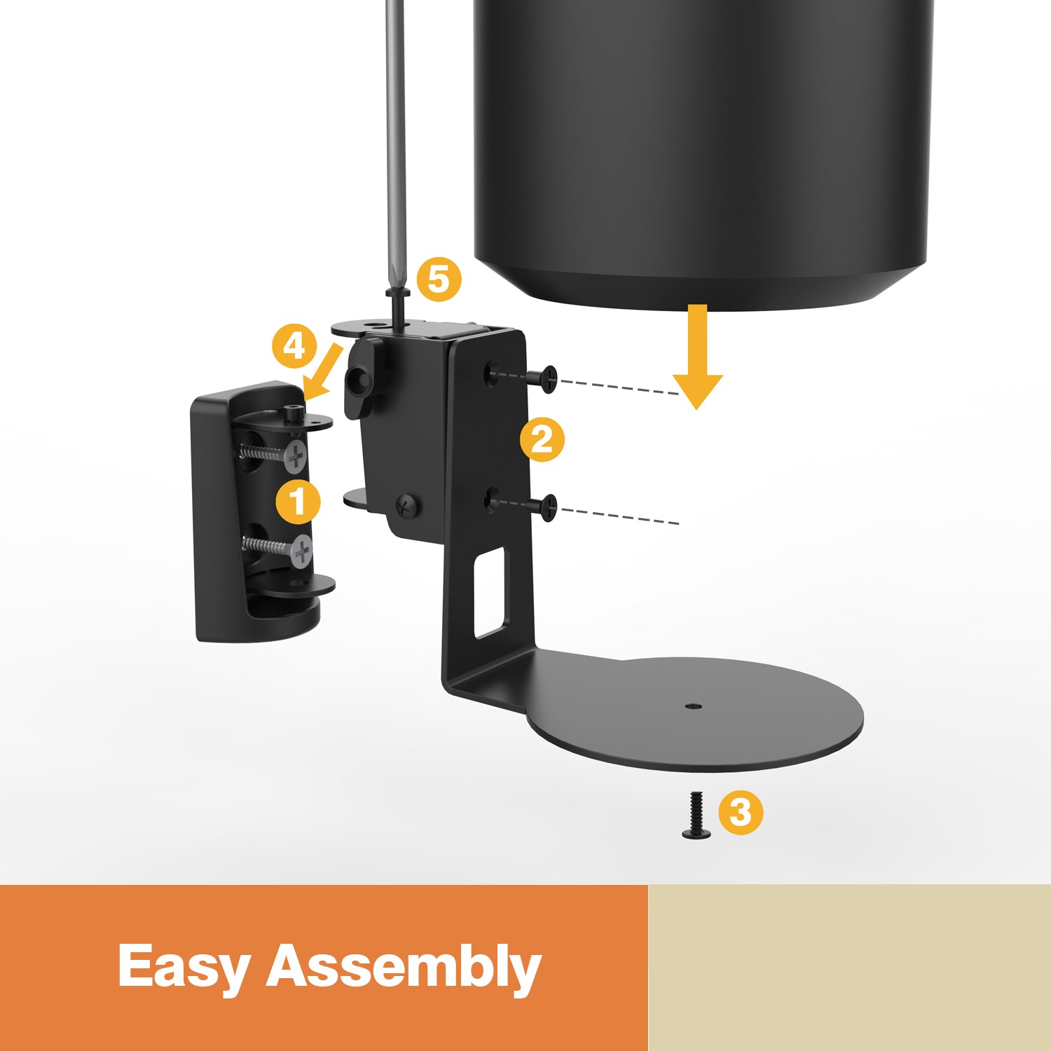 Monzlteck Sonos Mount staffa Era 100 orientabile acciaio