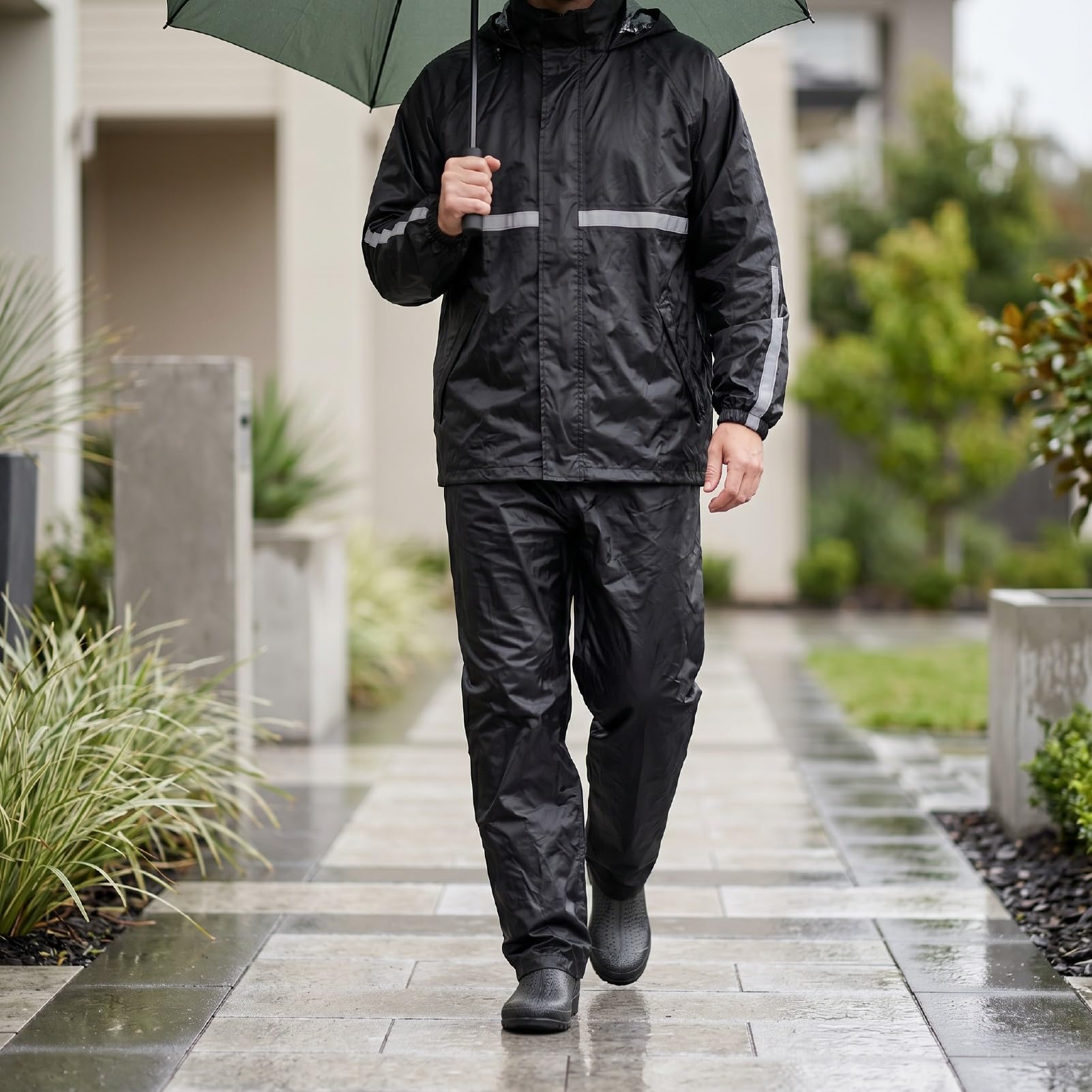 GOWENIC tuta pioggia uomo XXL impermeabile con pantaloni