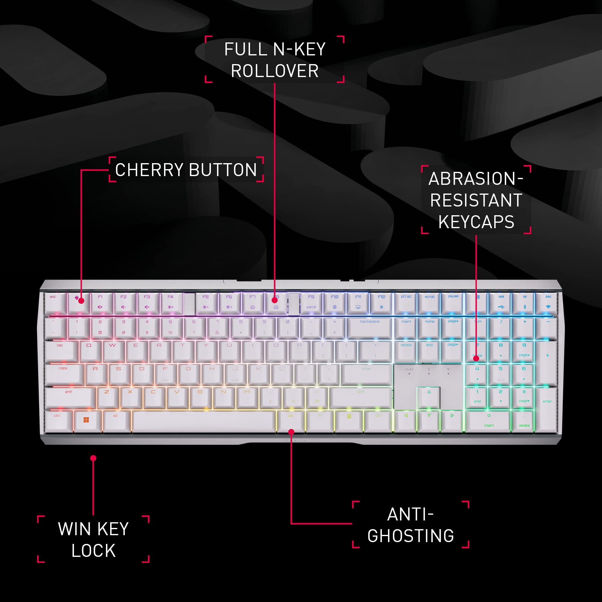 Cherry Xtrfy MX 3.0S tastiera gaming MX Red nera UK