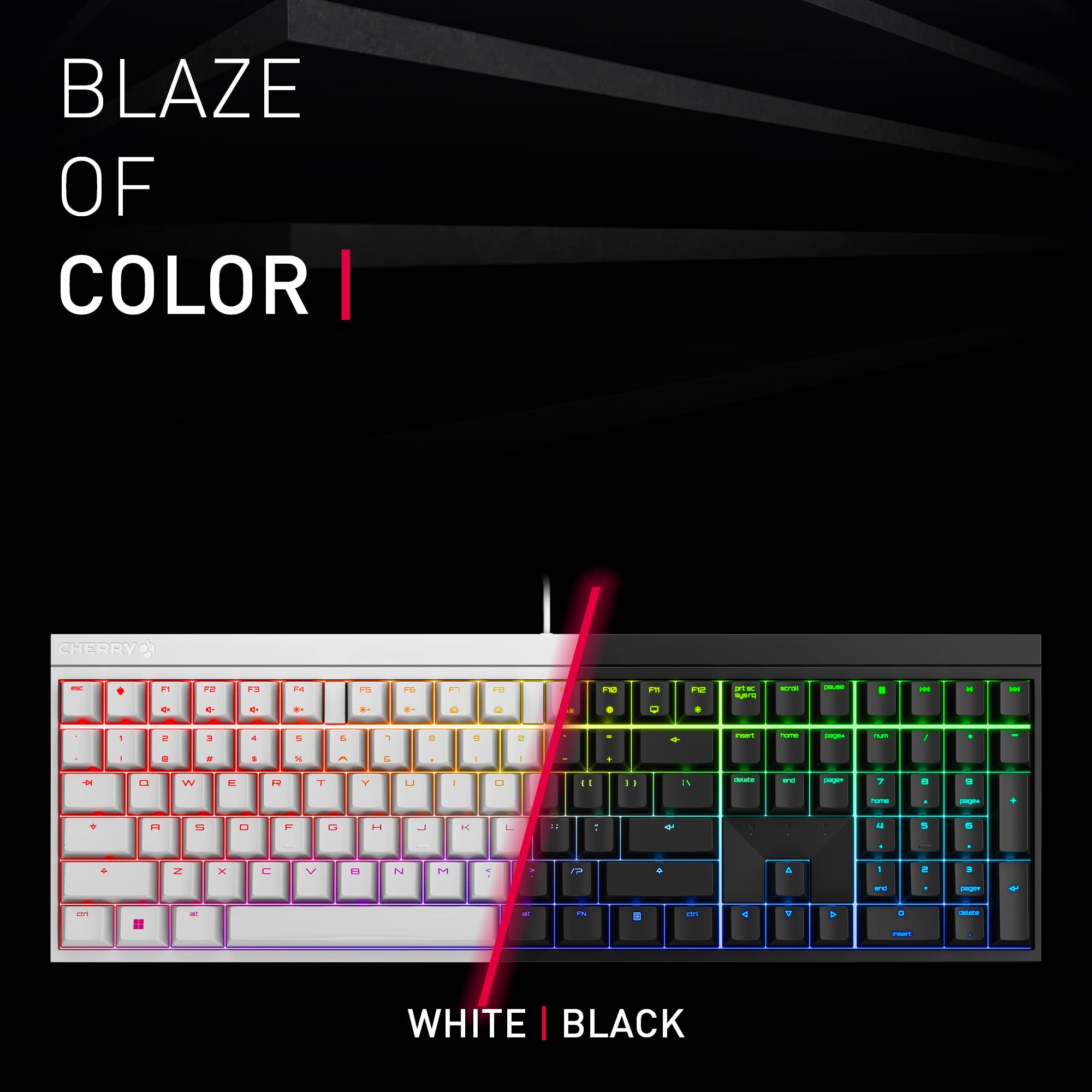 CHERRY MX 2.0S Tastiera Gaming Meccanica RGB MX Red UK Nero