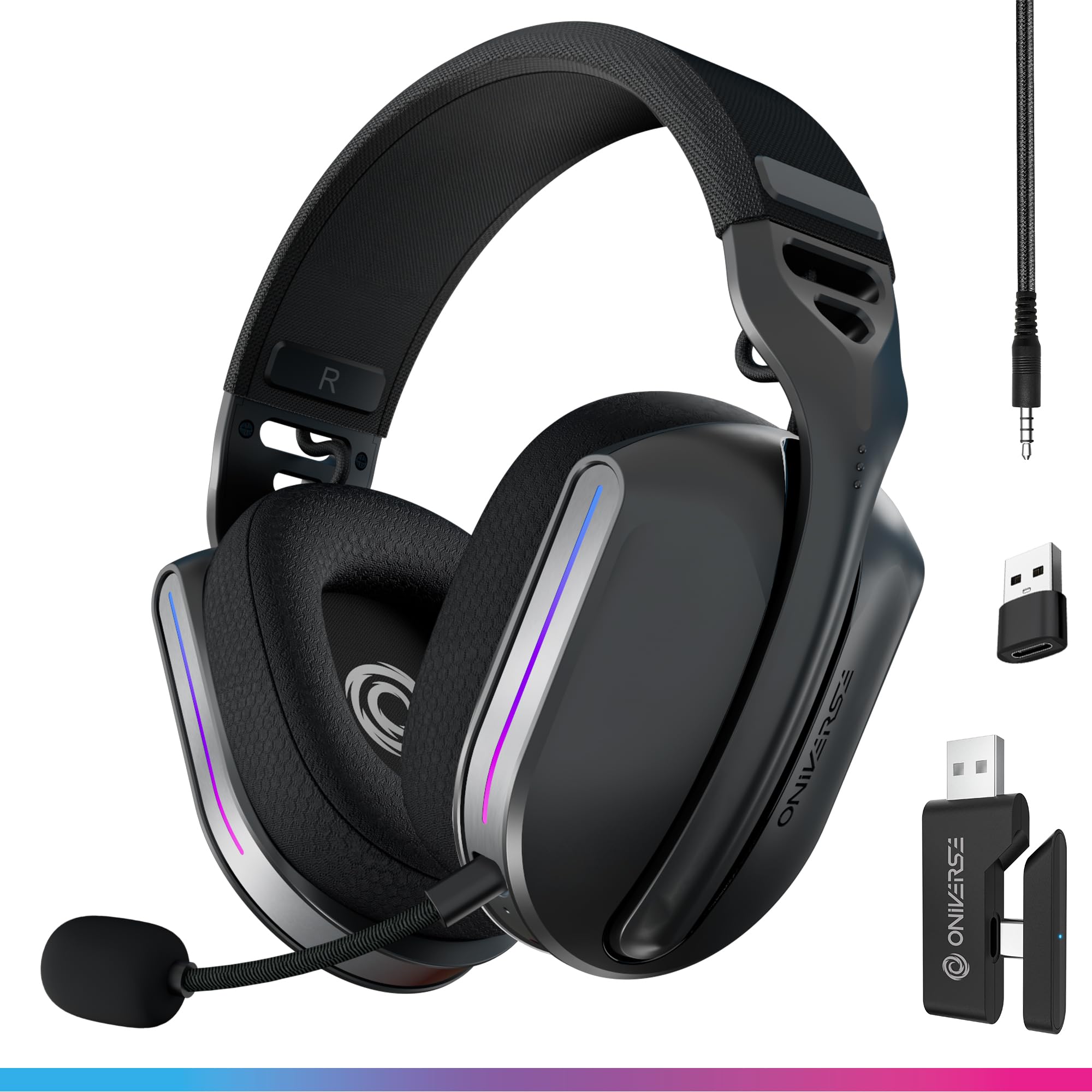 Oniverse Polaris Cuffie Gaming Wireless Eclipse Black 7.1