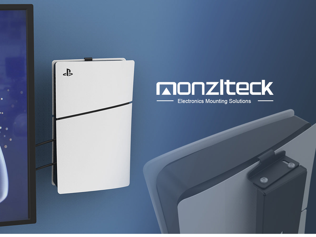 Monzlteck PS5/PS4 Mount staffa parete PS5 Slim acciaio
