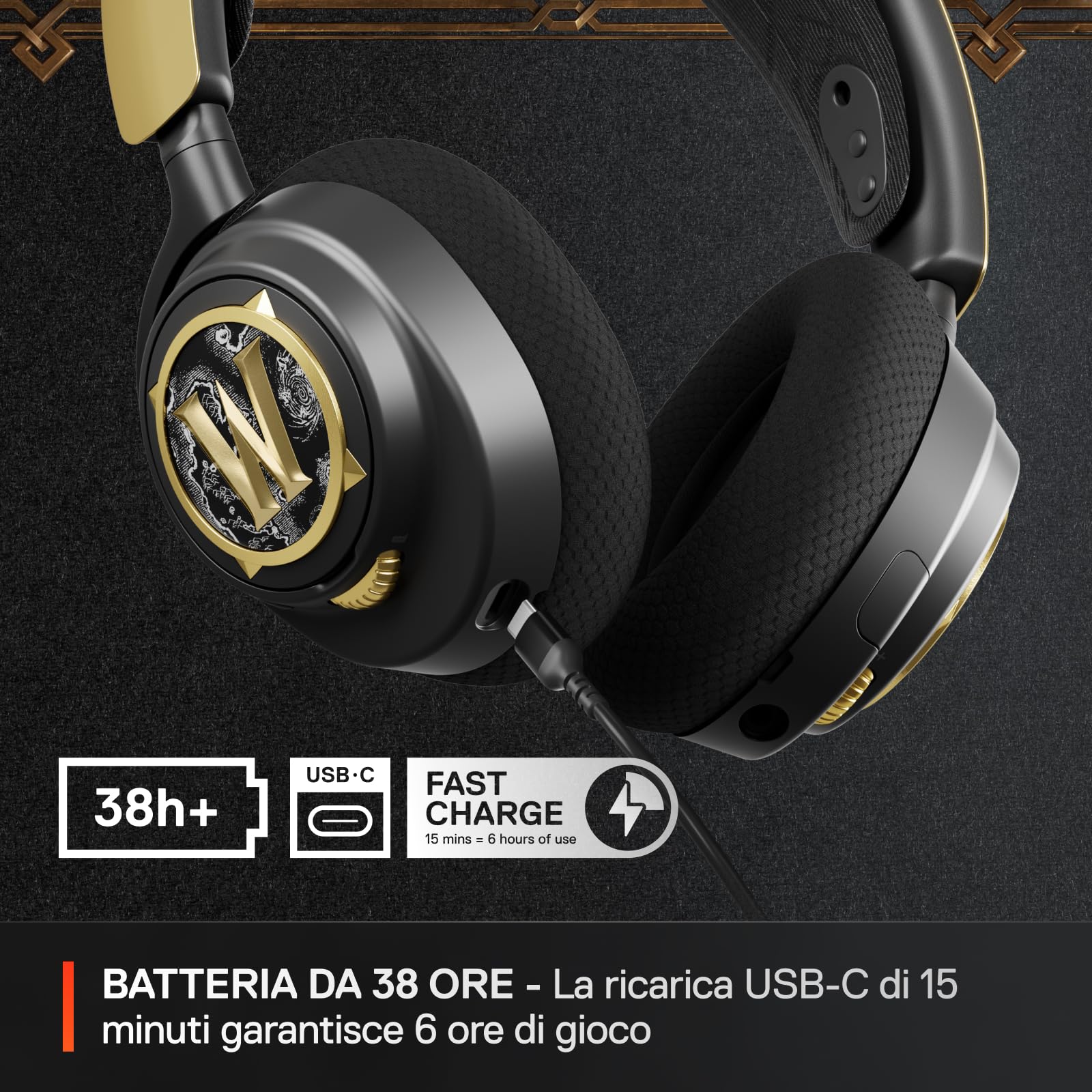 SteelSeries Arctis Nova 7 cuffie WoW Edition 38h wireless