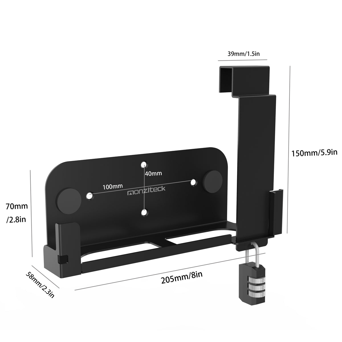 Monzlteck Gaming Console Mount staffa Switch2 antifurto