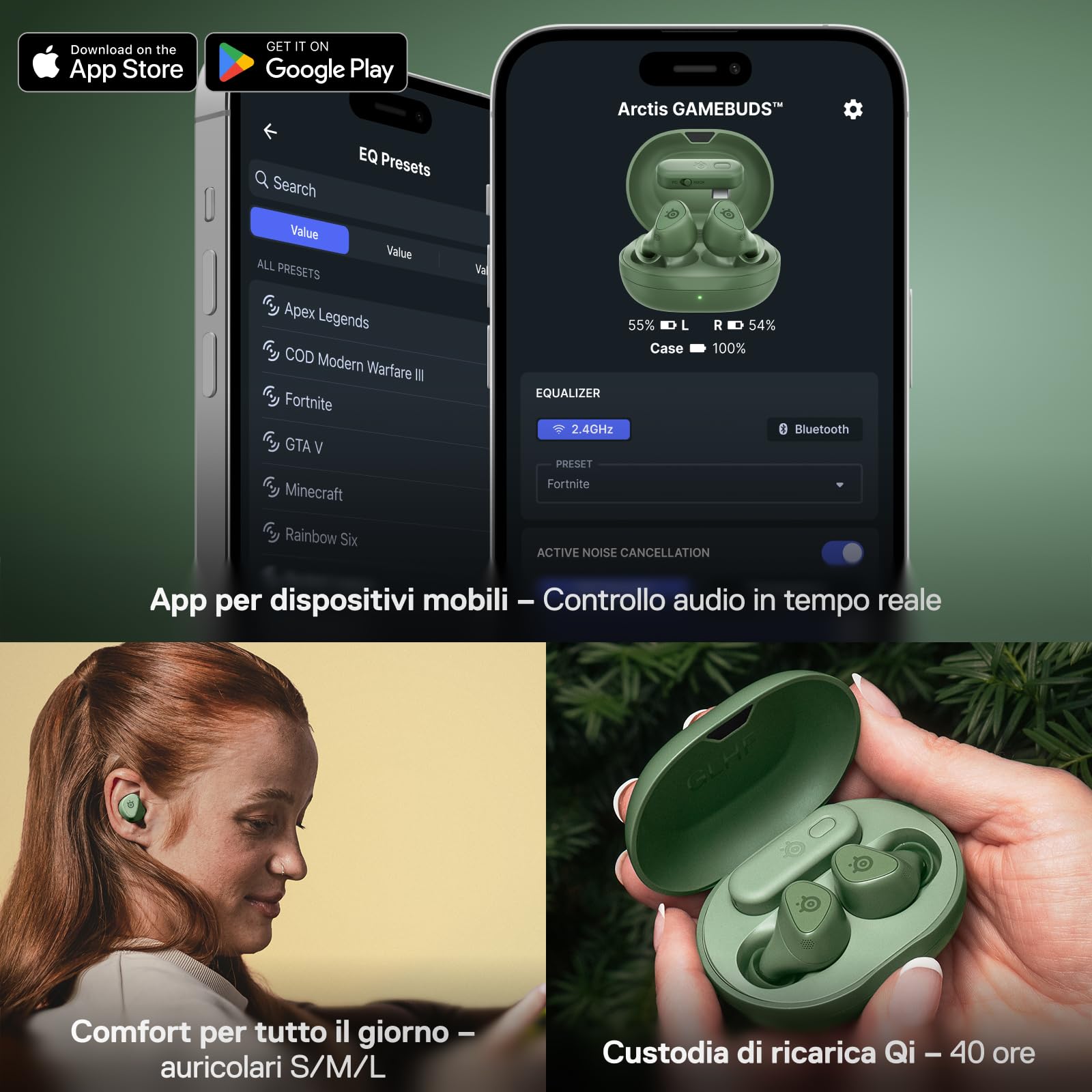 SteelSeries Arctis GameBuds Auricolari Xbox Matcha ANC