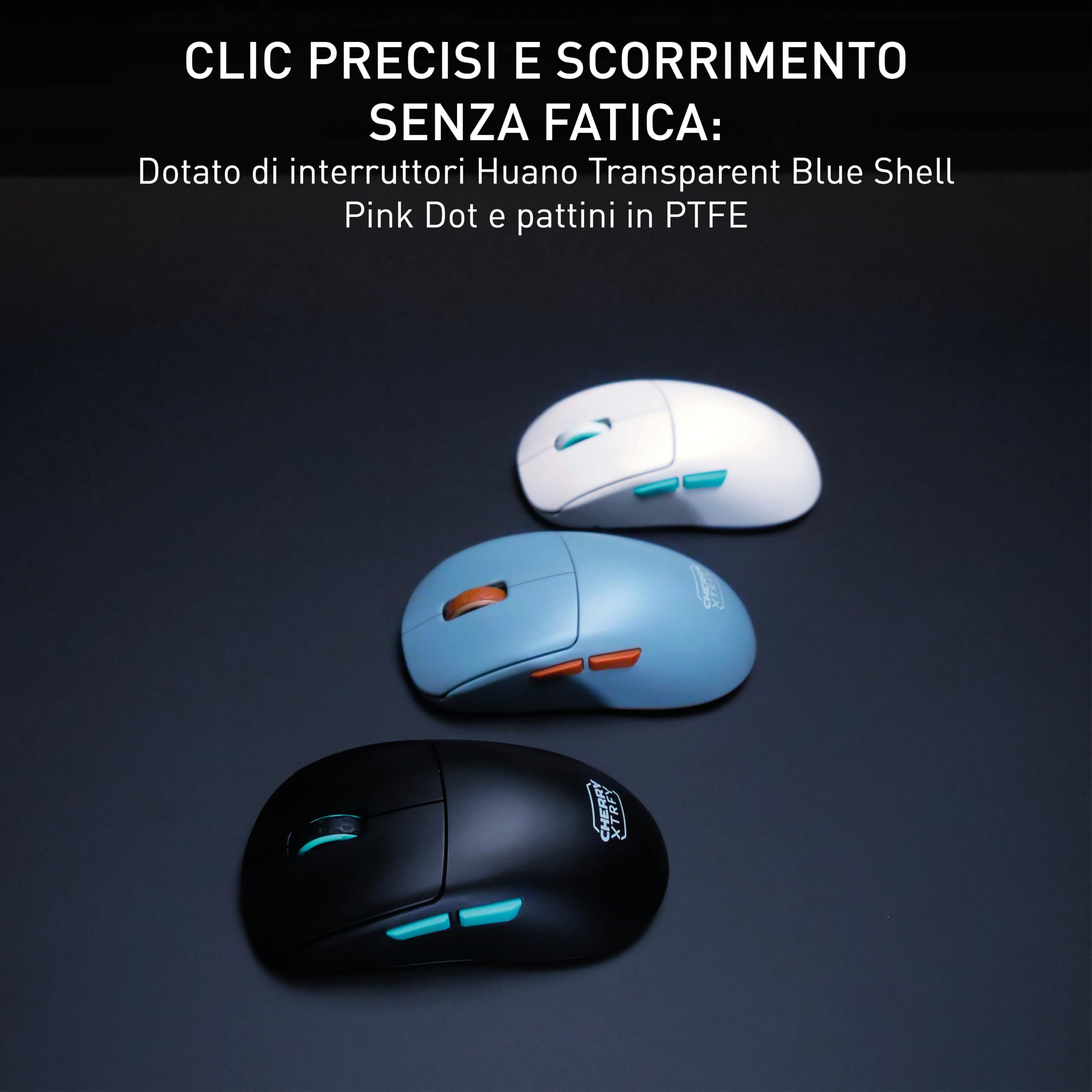 Cherry Xtrfy M68 Wireless Mouse Gaming Nero 53 g