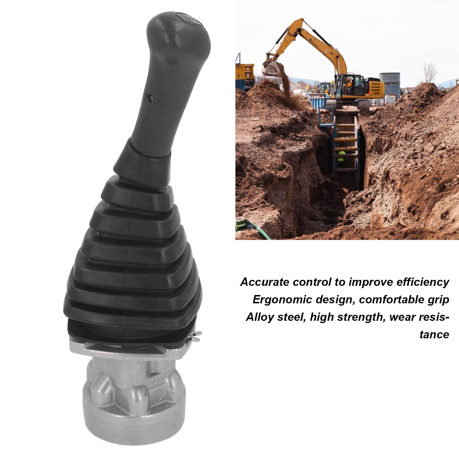 GOWENIC Joystick Escavatore Destro Acciaio E320B E320C 6 Guarnizioni
