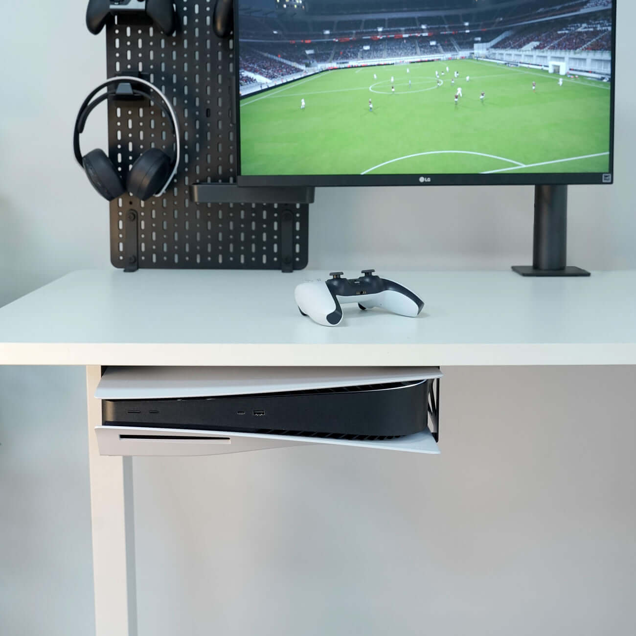 Monzlteck PS5 Mount supporto sotto scrivania PS5 Slim metallo