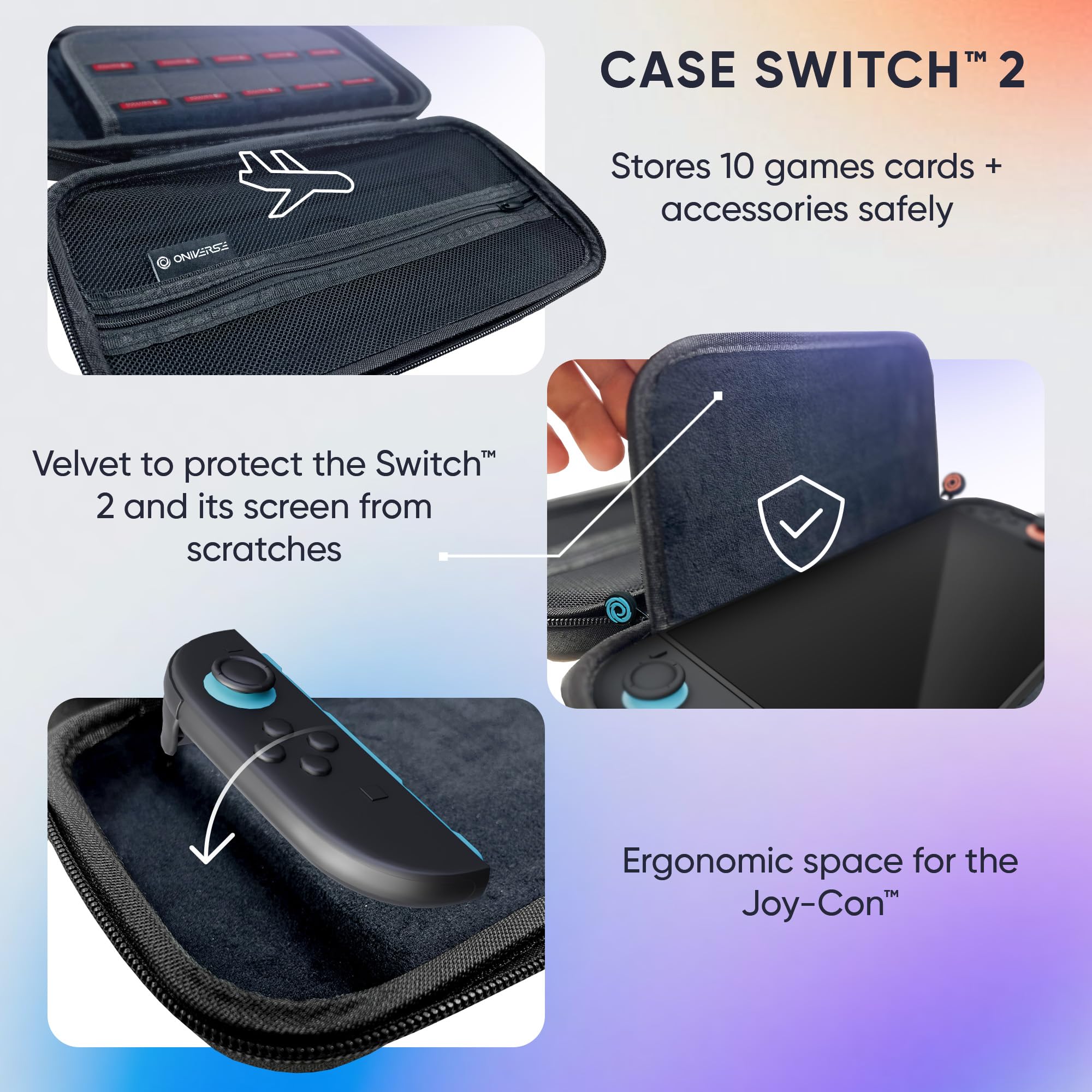 Oniverse Starter Kit 8 in 1 Custodia Switch 2 Vetro USB-C