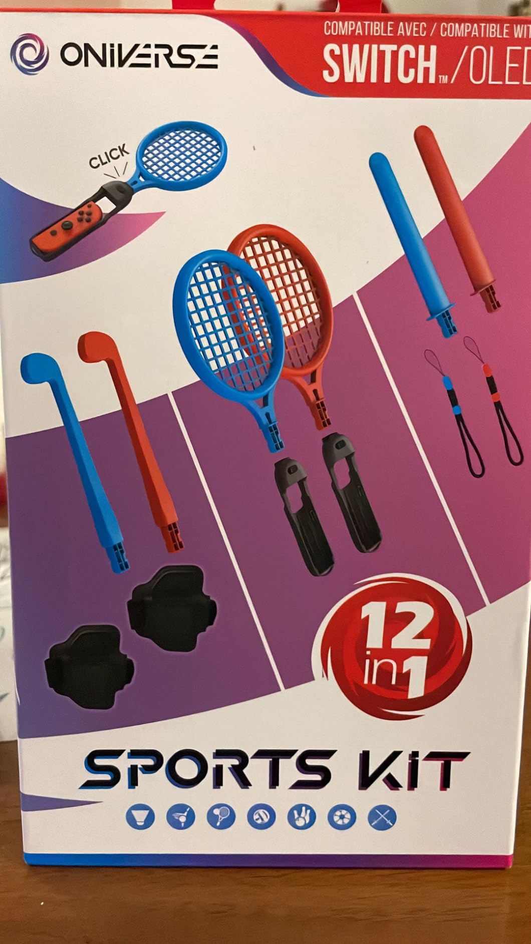 Oniverse Kit 12 in 1 Accessori Switch Sports Joy-Con