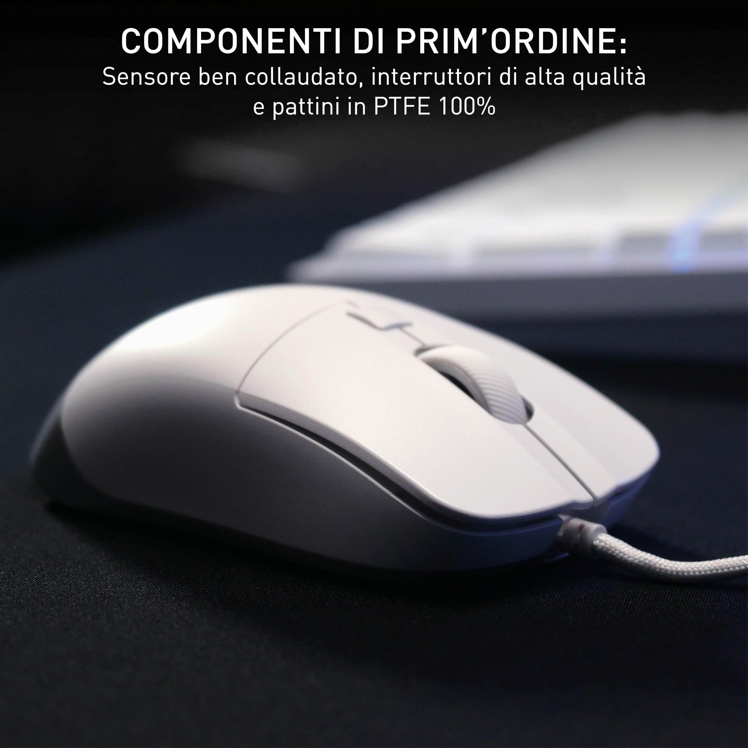 Cherry Xtrfy M50 Mouse Gaming Cablato Bianco 69 g