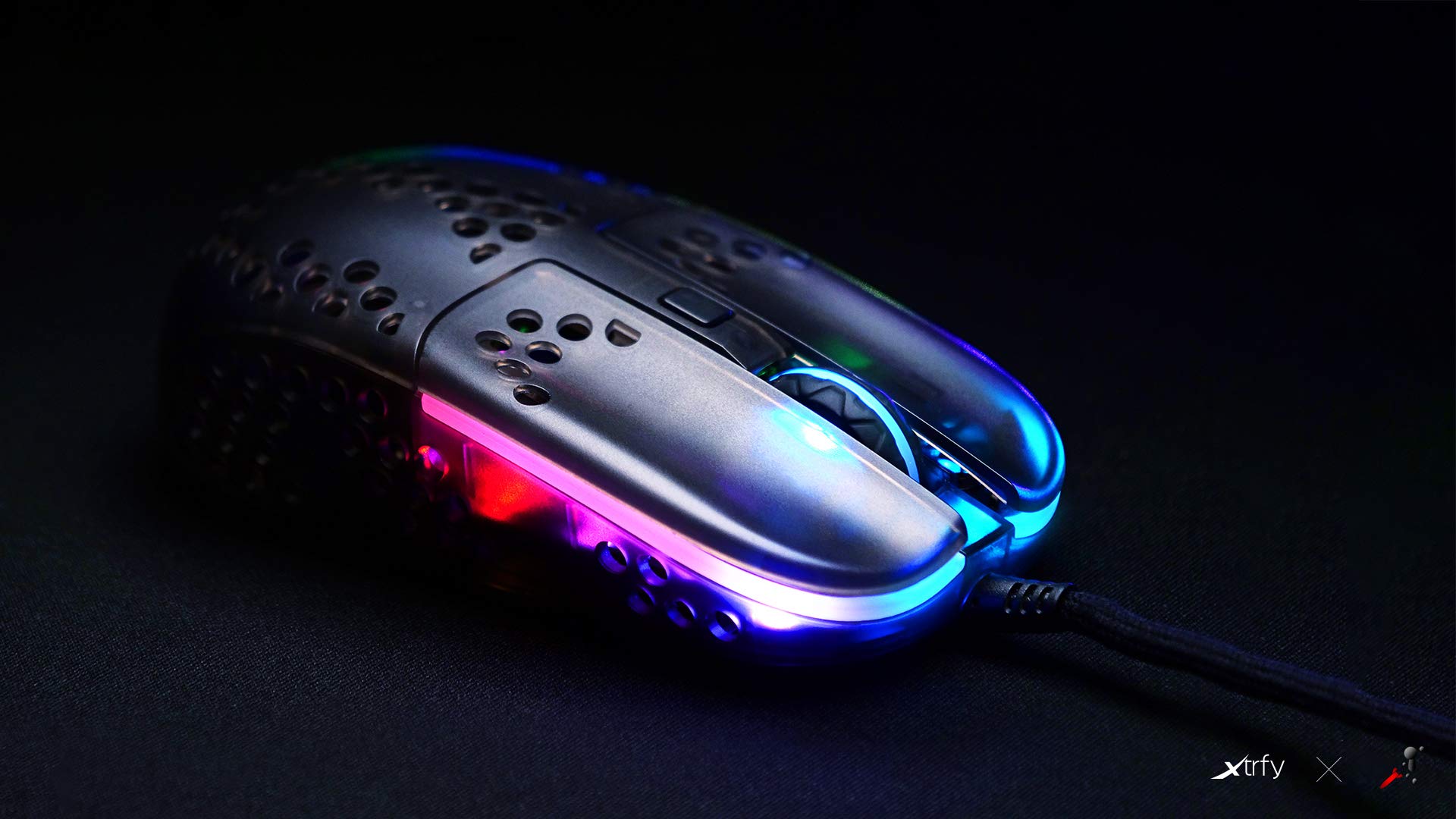 Xtrfy MZ1 Zy Rail mouse gaming con filo Pixart 3389 RGB