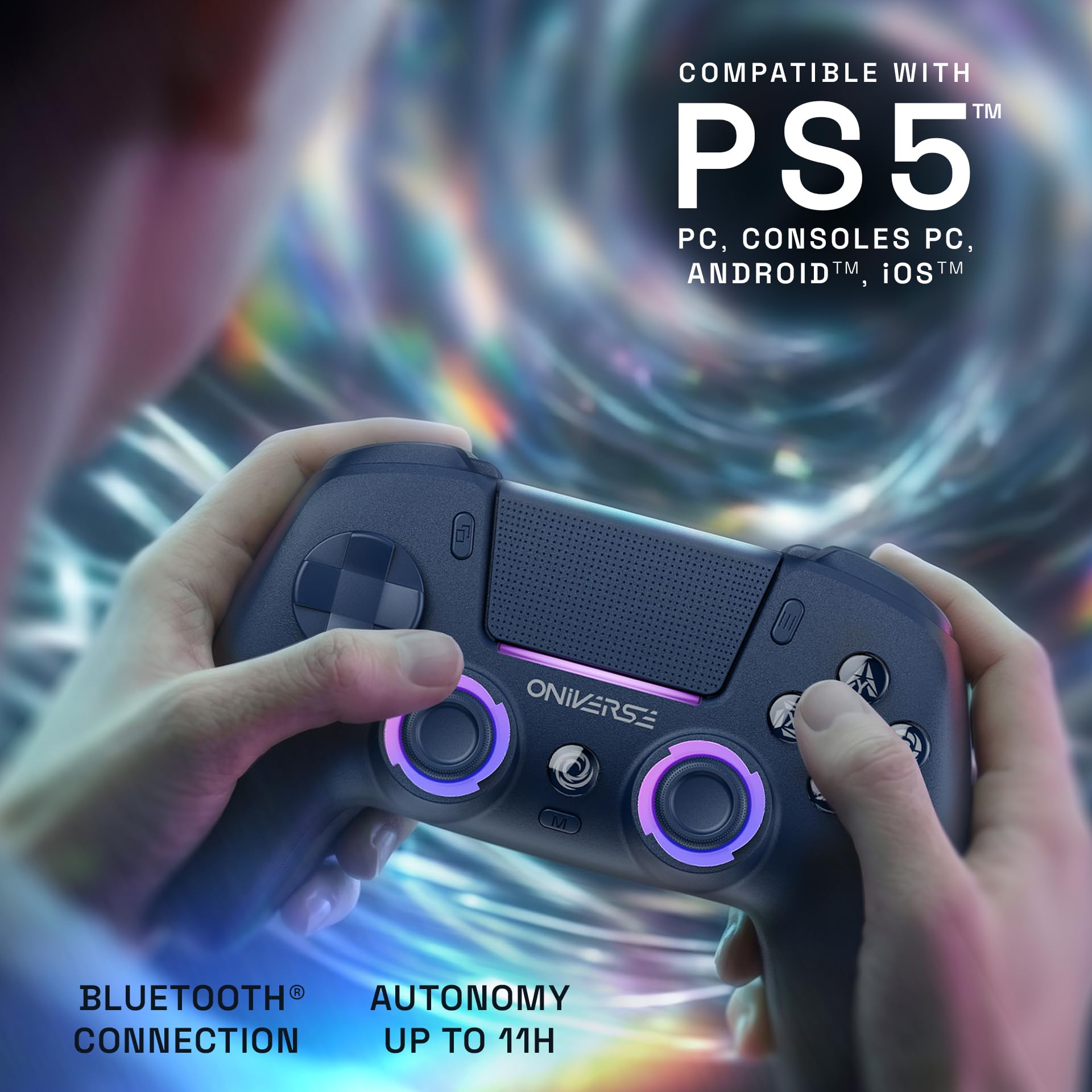 Oniverse Starion controller wireless PS5 blu Hall Effect