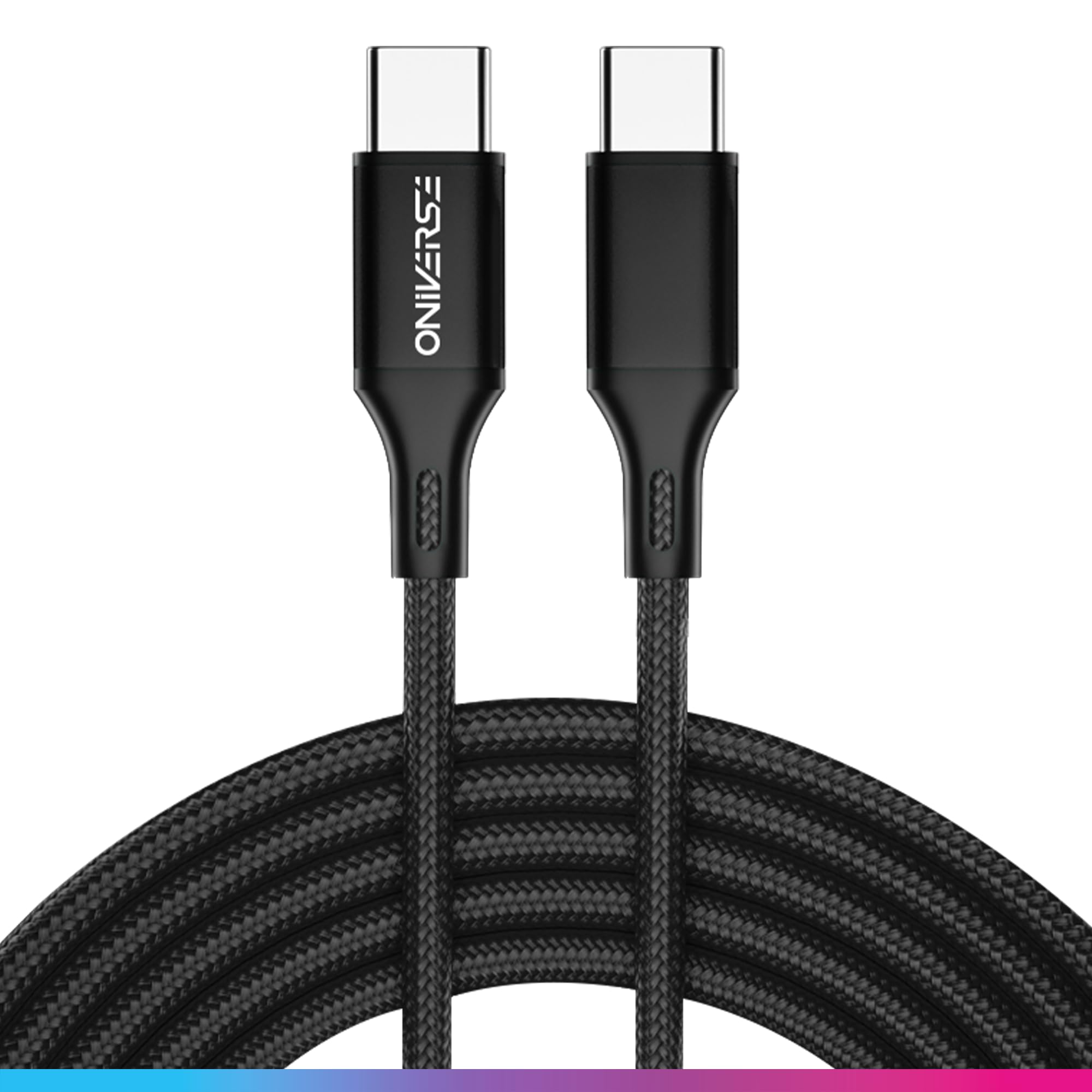 Oniverse cavo USB-C 3 m intrecciato nero ricarica 2,4A PC console