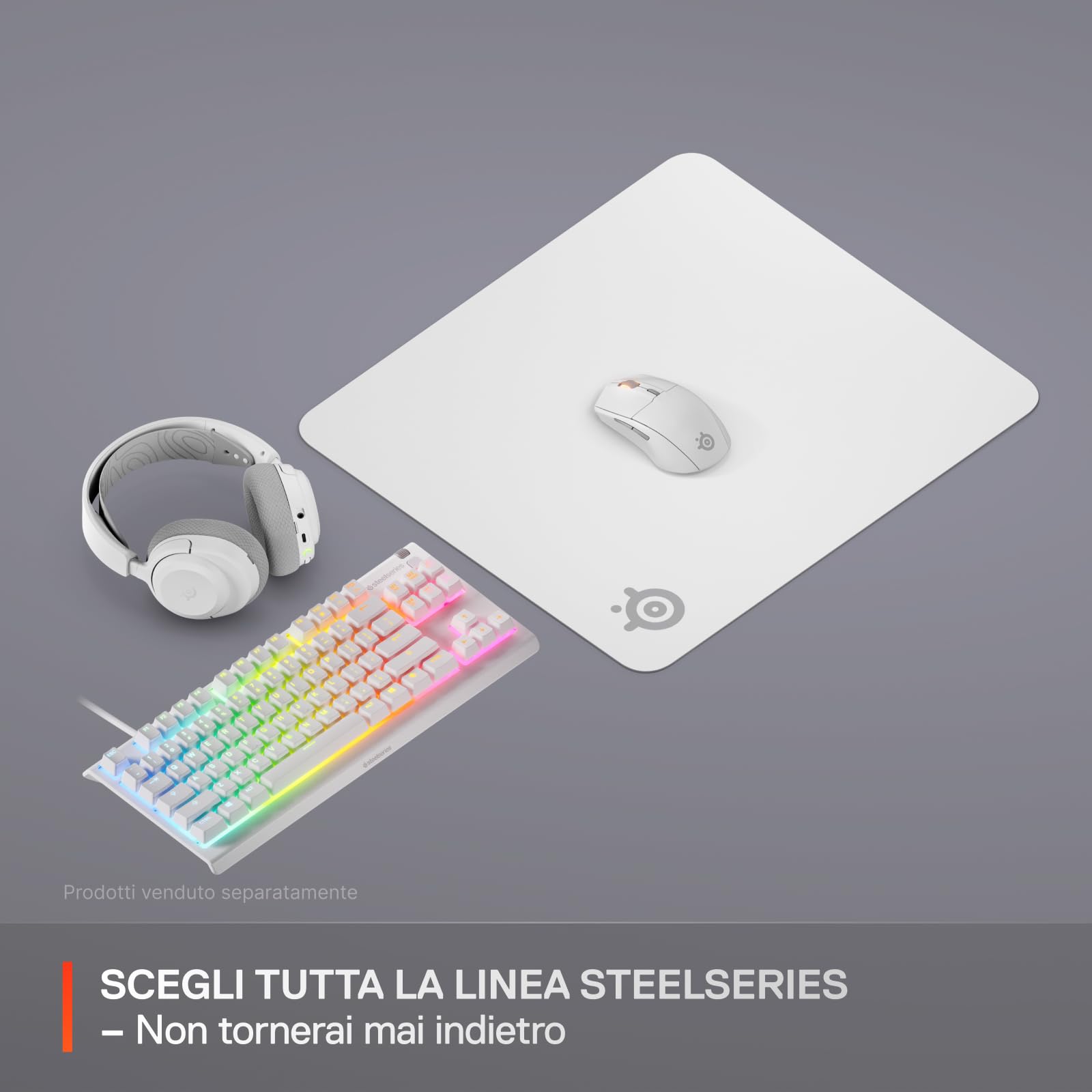 SteelSeries QcK Mousepad Grande Bianco 450x400 Tappetino Gaming