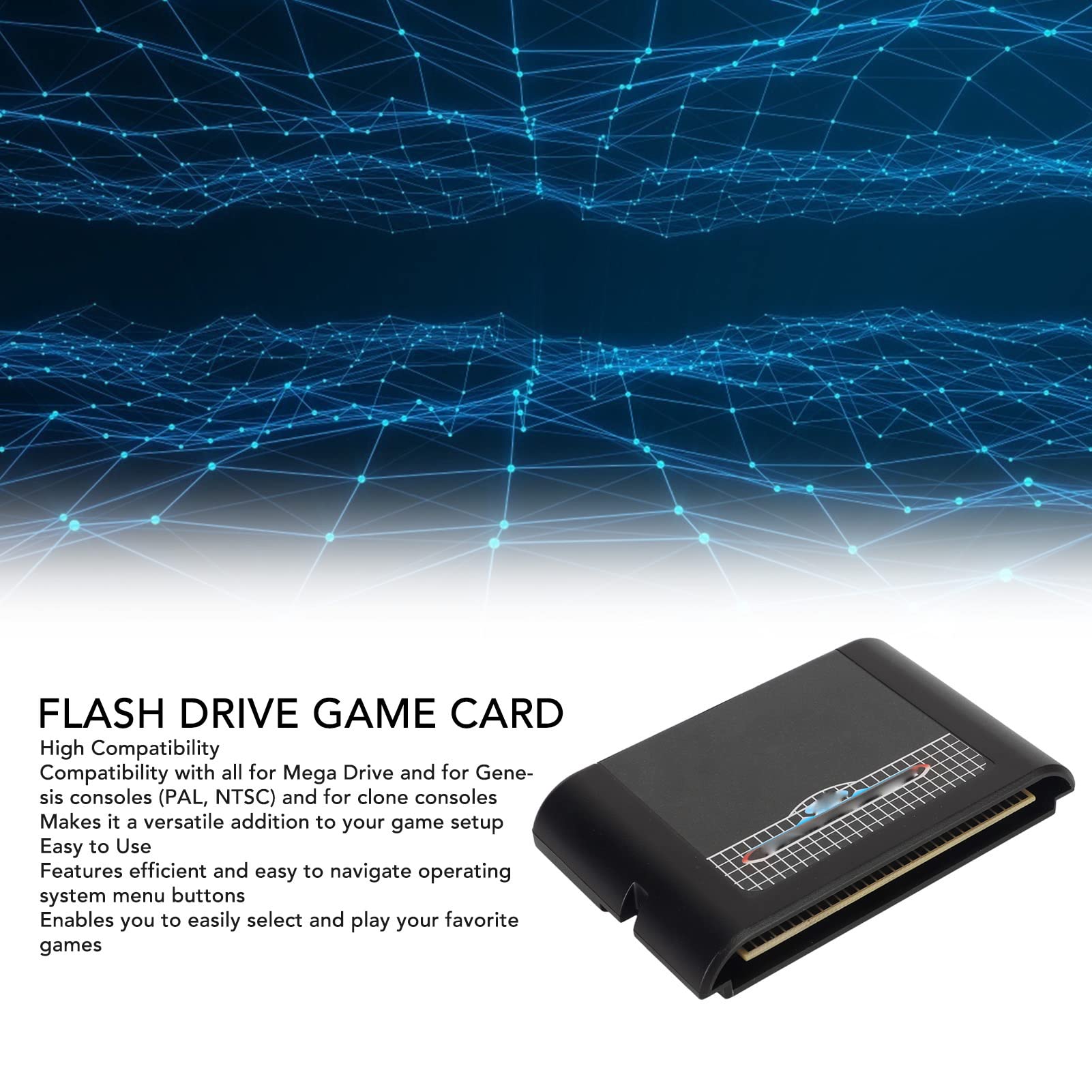 GOWENIC Cartuccia Flash MegaDrive Genesis Cartuccia 32GB PAL NTSC
