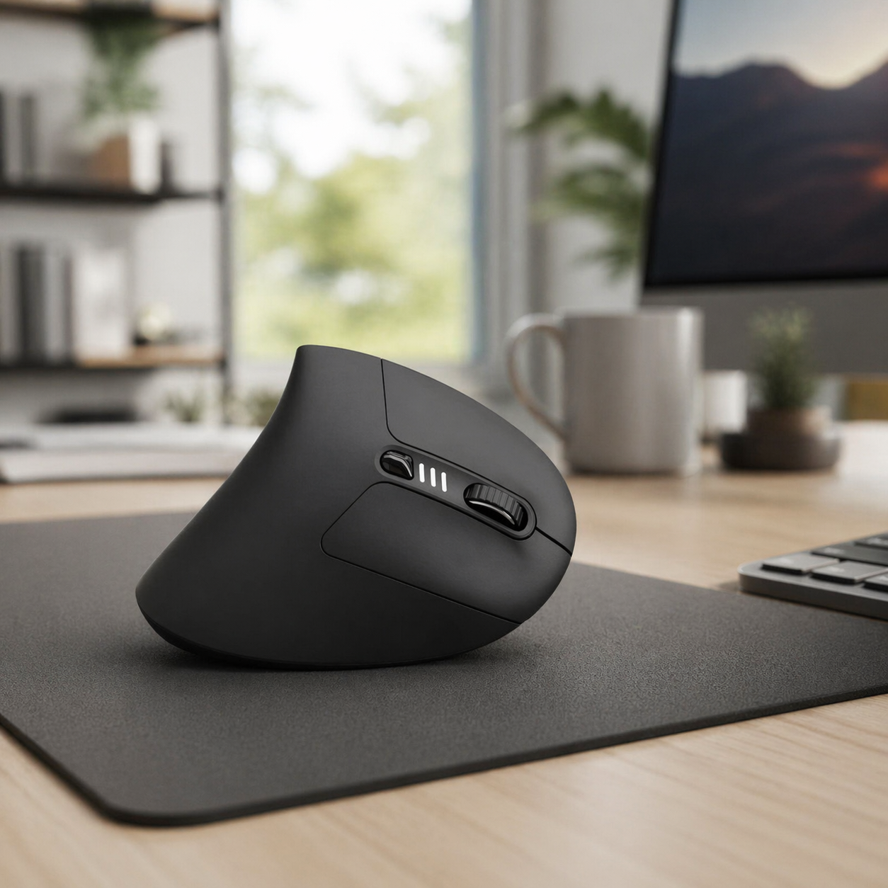 Uineer Tri-mode Mouse Verticale 59° Nero Silenzioso